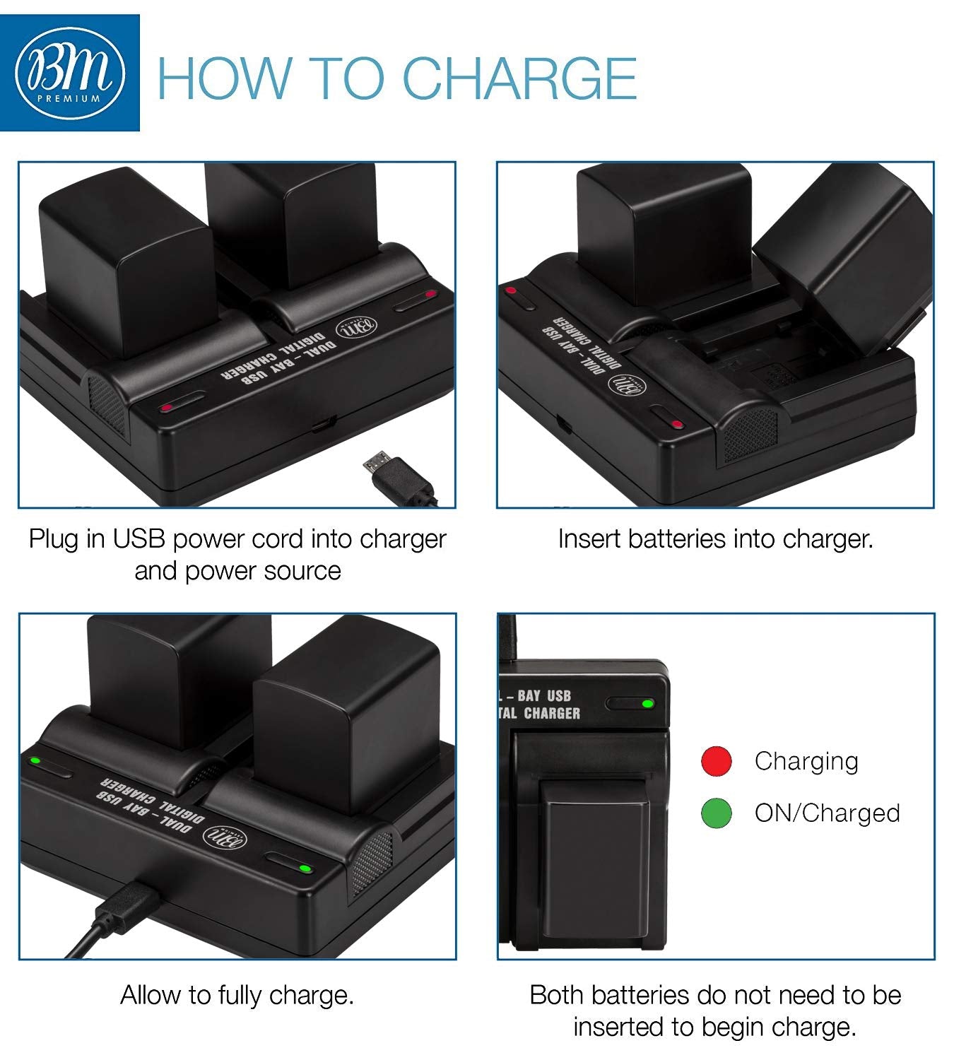 Bm 2 Bp 820 Batteries And Dual Battery Charger For Canon Vixia Hf G50, Hf G60, Hf G70, Xa40, Xa45, Xa50, Xa55, Hfg30, Hfg40, Hfm