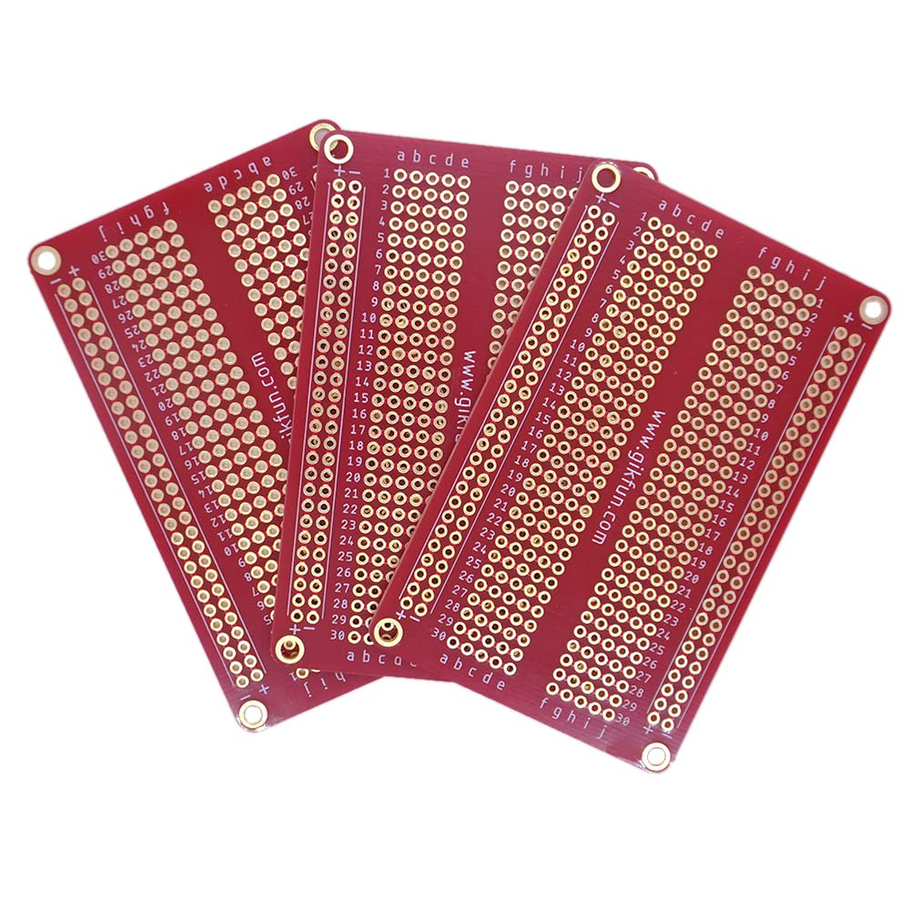 Gikfun Solder Able Breadboard Gold Plated Finish Proto Board Pcb For Arduino Soldering Projects (Pack Of 3Pcs) Gk1022
