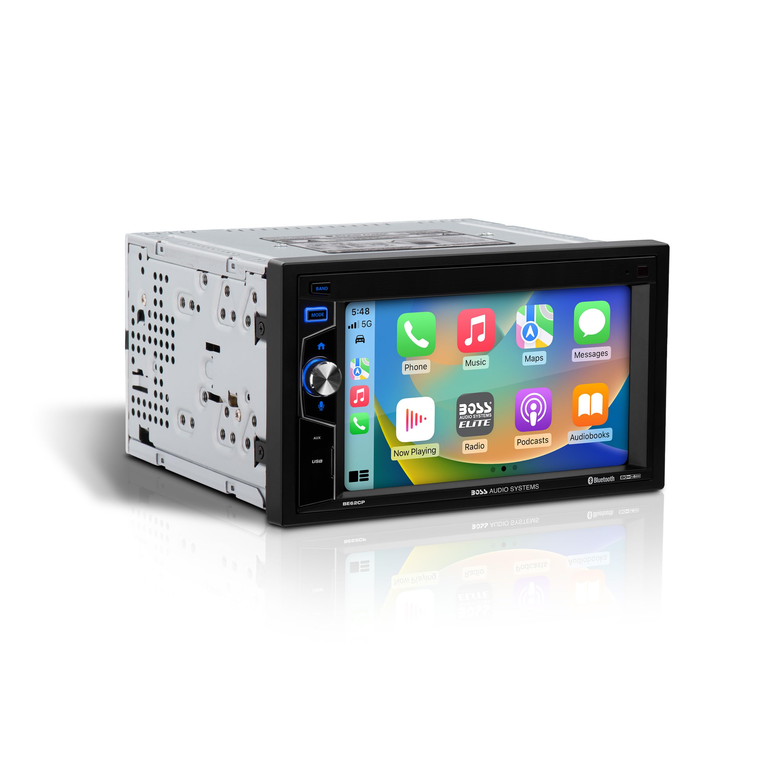 Boss Audio Systems Elite Series Be62Cp Car Stereo   Apple Carplay, Double Din, 6.2 Inch Touchscreen, Bluetooth, No Cd Dvd Player