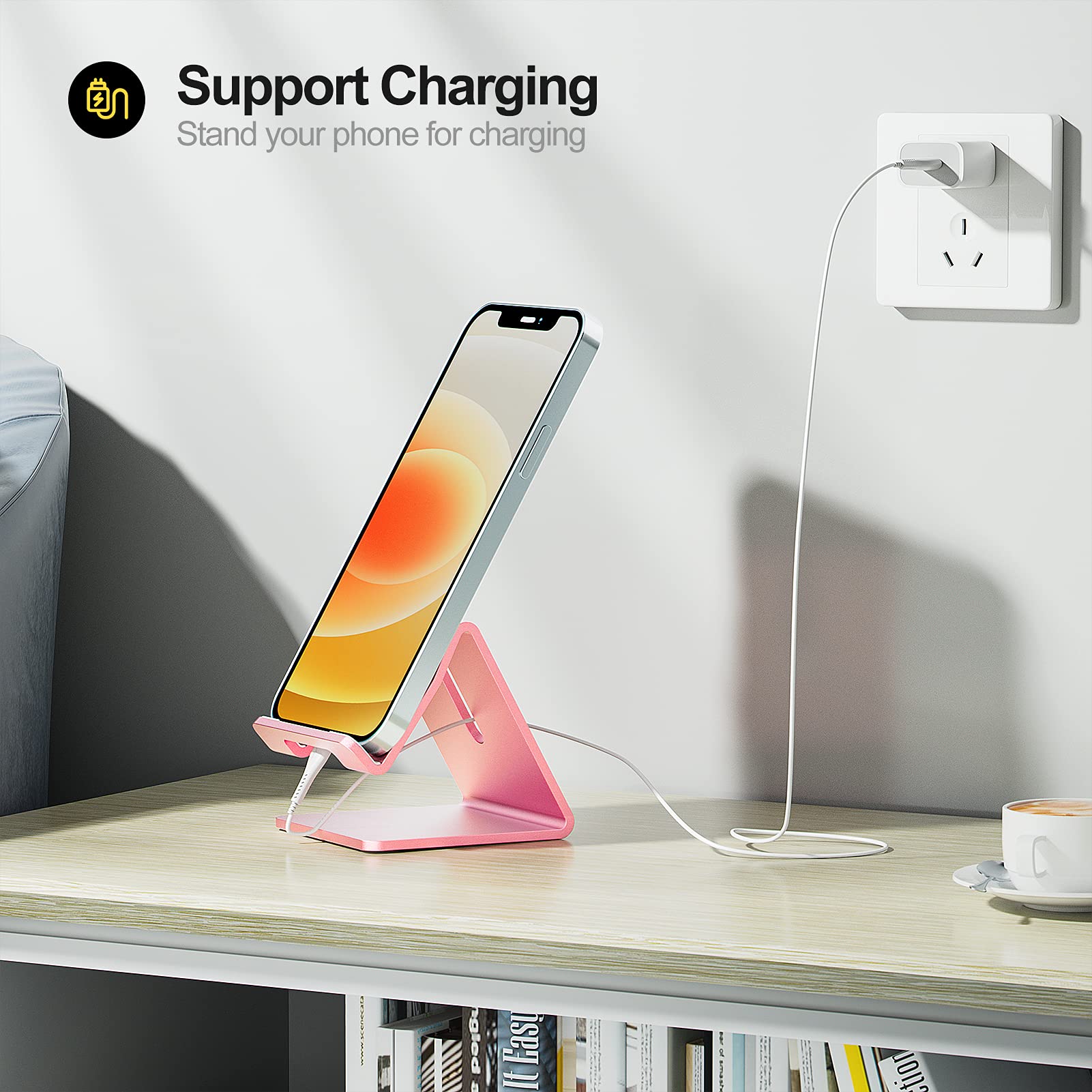 Urmust Desk Cell Phone Stand Holder Aluminum Phone Dock Cradle Compatible With Switch For Iphone 14 13 12 11 Pro Xs Xs Max Xr X