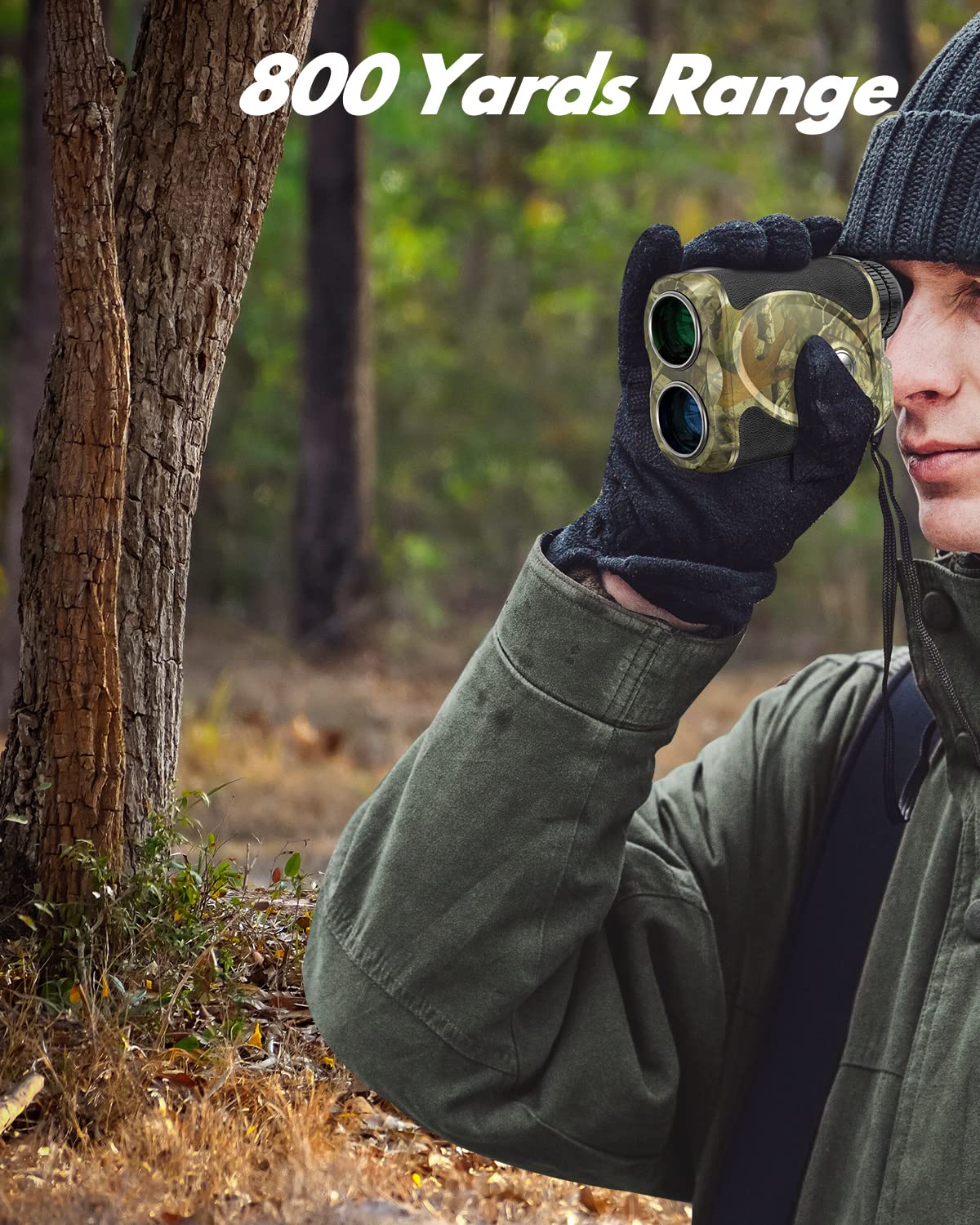 Wosports Hunting Rangefinder, 800 Yards Laser Range Finder With Bow Hunting Mode (Angle, Height, Horizontal Distance), Target Lo