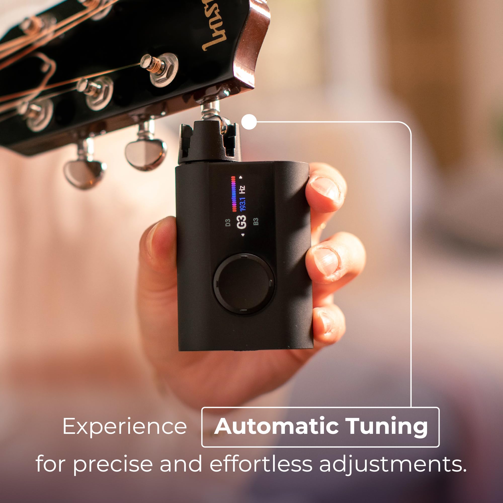 Roadie 3  Smart Automatic Guitar Tuner, Metronome & String Winder  For Electric Guitars, Acoustic Guitars, 12 String Guitars, Uk