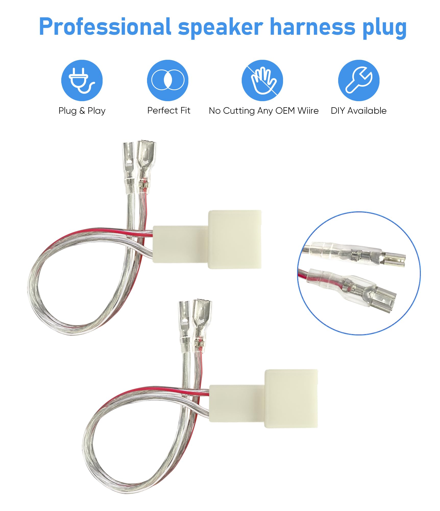 Car Front Rear Door Speaker Wiring Harness Connector Plug Replacement For Toyota 2000 2019 Camry 4Runner Tundra Fj Cruiser,Subar