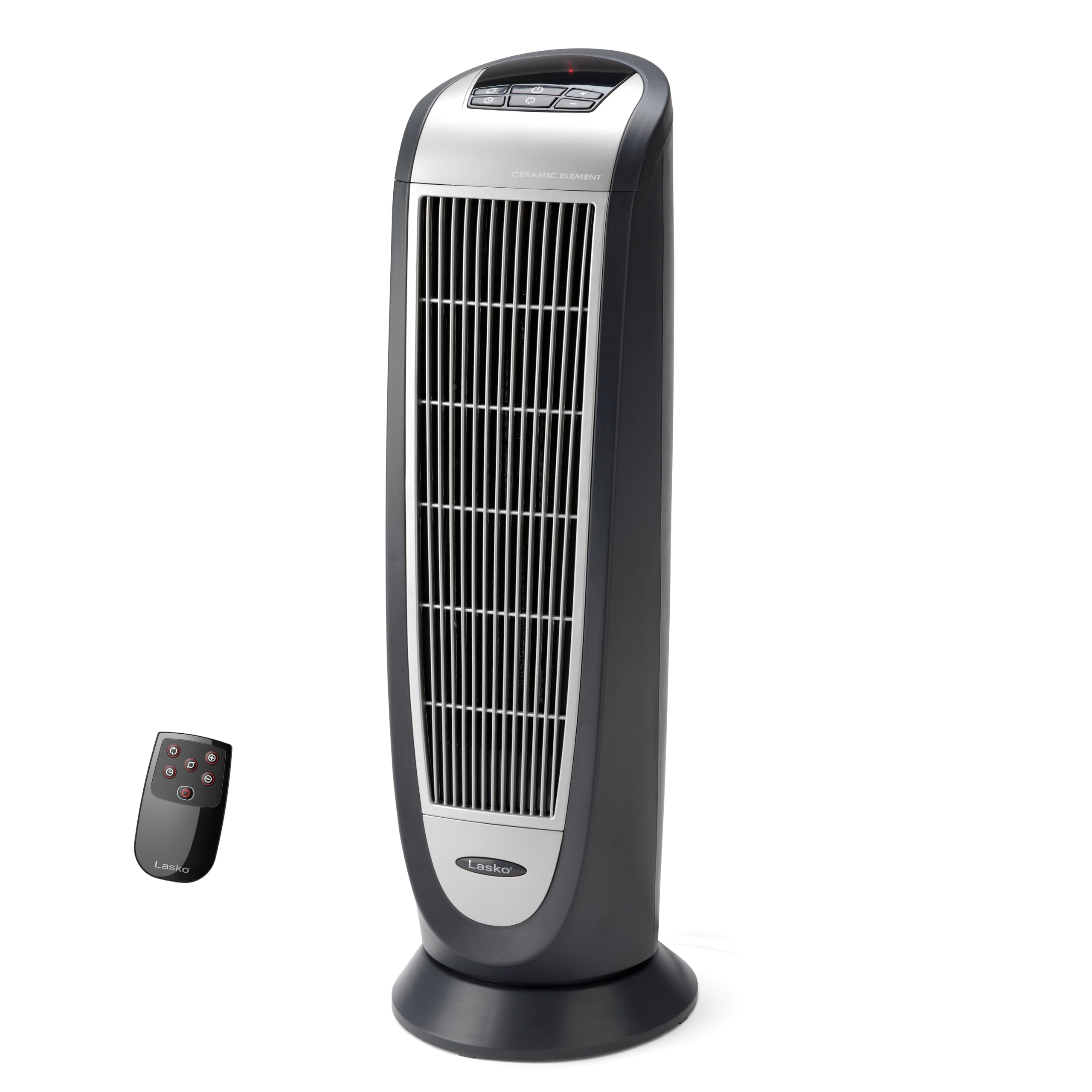 Lasko Portable Electric 1500 Watt Room Oscillating Ceramic Tower Space Heater with Remote, Adjustable Thermostat, Digital Contro