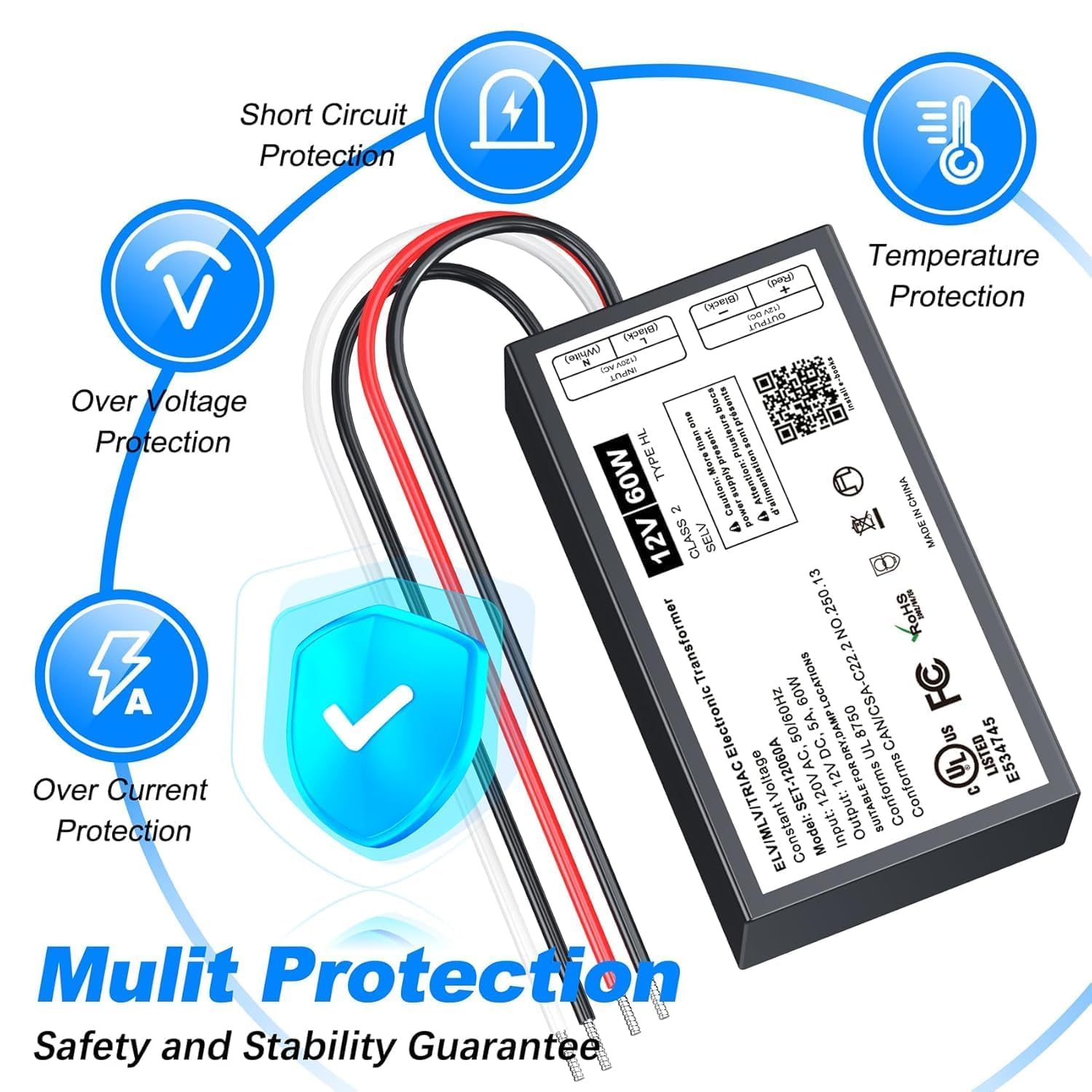 2 Pcs 60W Dimmable Led Driver, 24V Triac/Elv/Mlv Ac To Dc Power Supply For Led Light, Halogen Bulb, Led Transformer Compatible W
