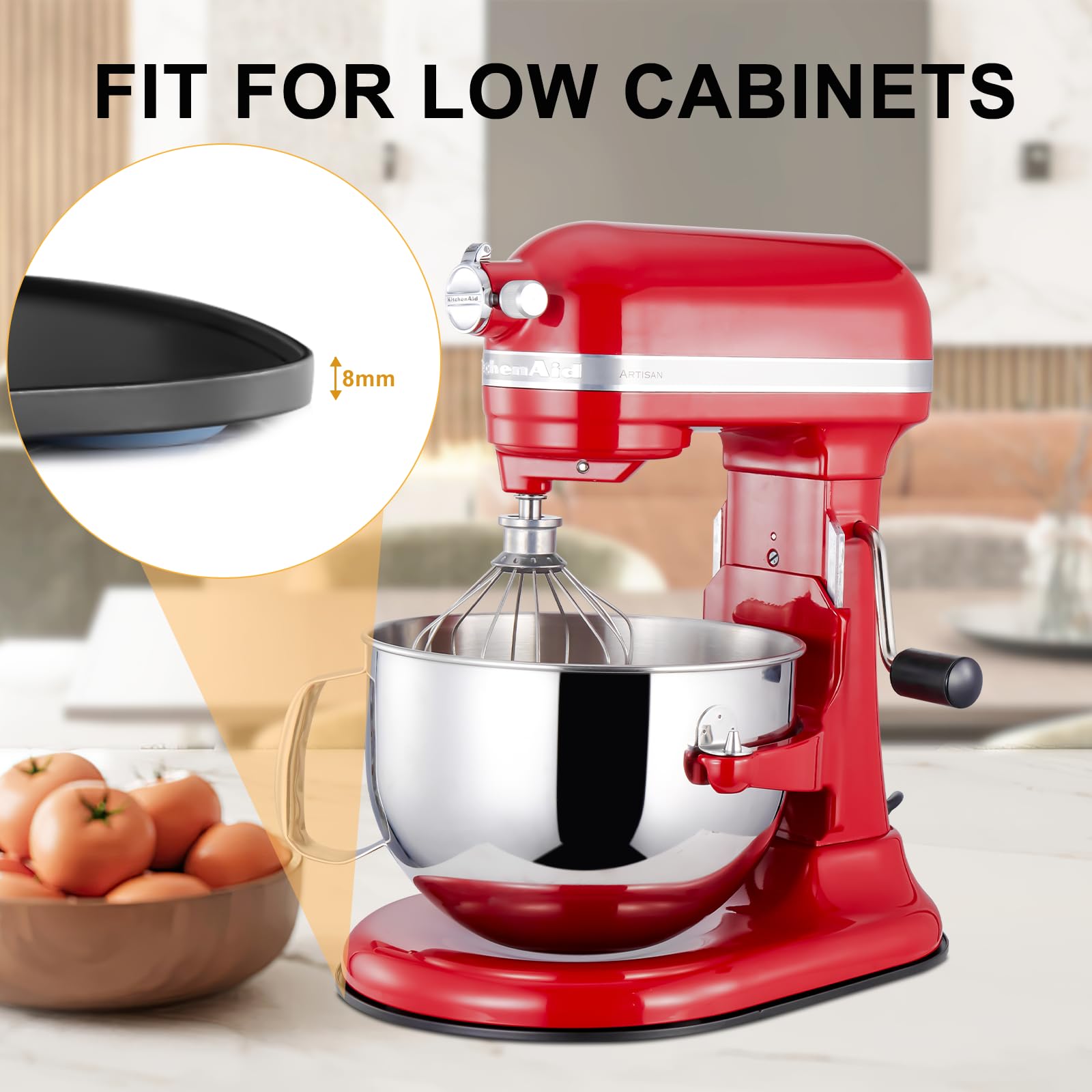 Mixer Mat Slider Compatible With Kitchenaid 5 8 Qt Bowl Lift Mixer   Metal Appliance Sliding Tray Kitchen Countertop Storage Mov