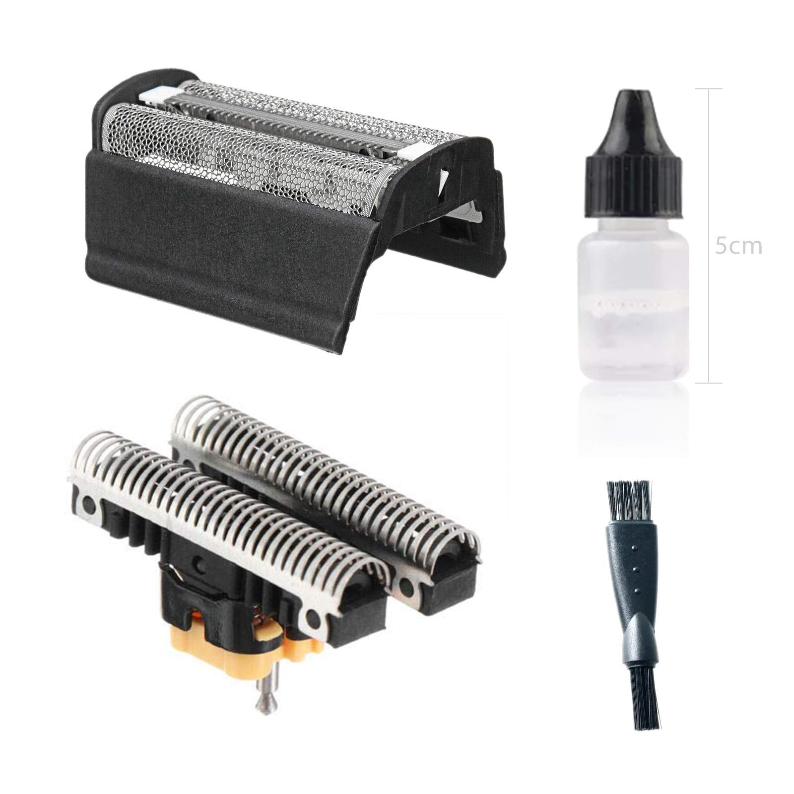 Shaver Foil&Cutter W/Rozor Shaver Oil+ Clean Brush For Braun 31B 5000 6000 Series 3 350 360 380 5612 5770 6520