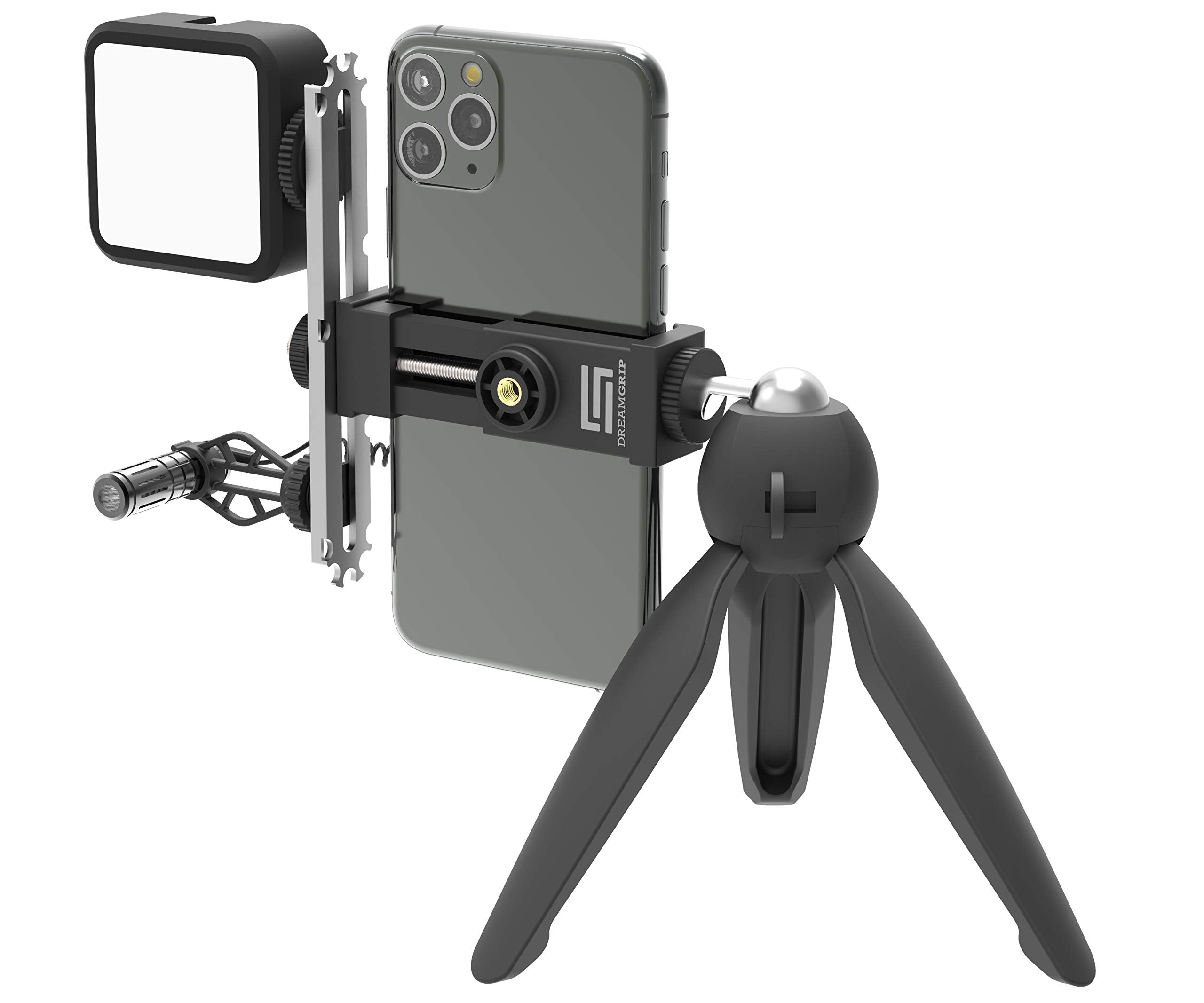 Dreamgrip Scout Mojo 2 Plus Modular Rig Kit With 3 Microphones,Led Light,And All In Accessories Set For Pro Video Production Wit