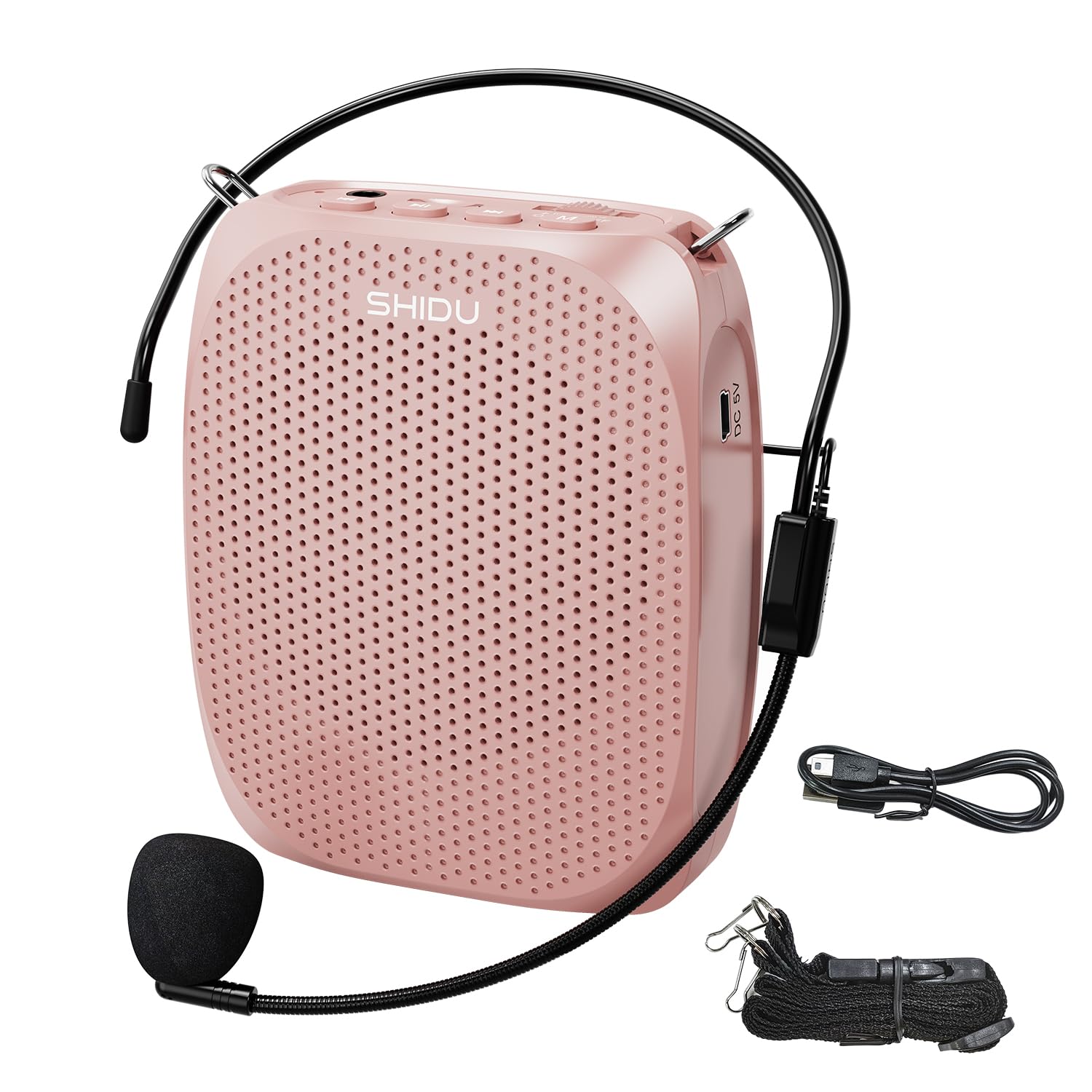 Shidu Voice Amplifier Teachers,Megaphone Speaker Portable Pa System With Microphone Headset(Work Of 12Hours) Supports Mp3 Format