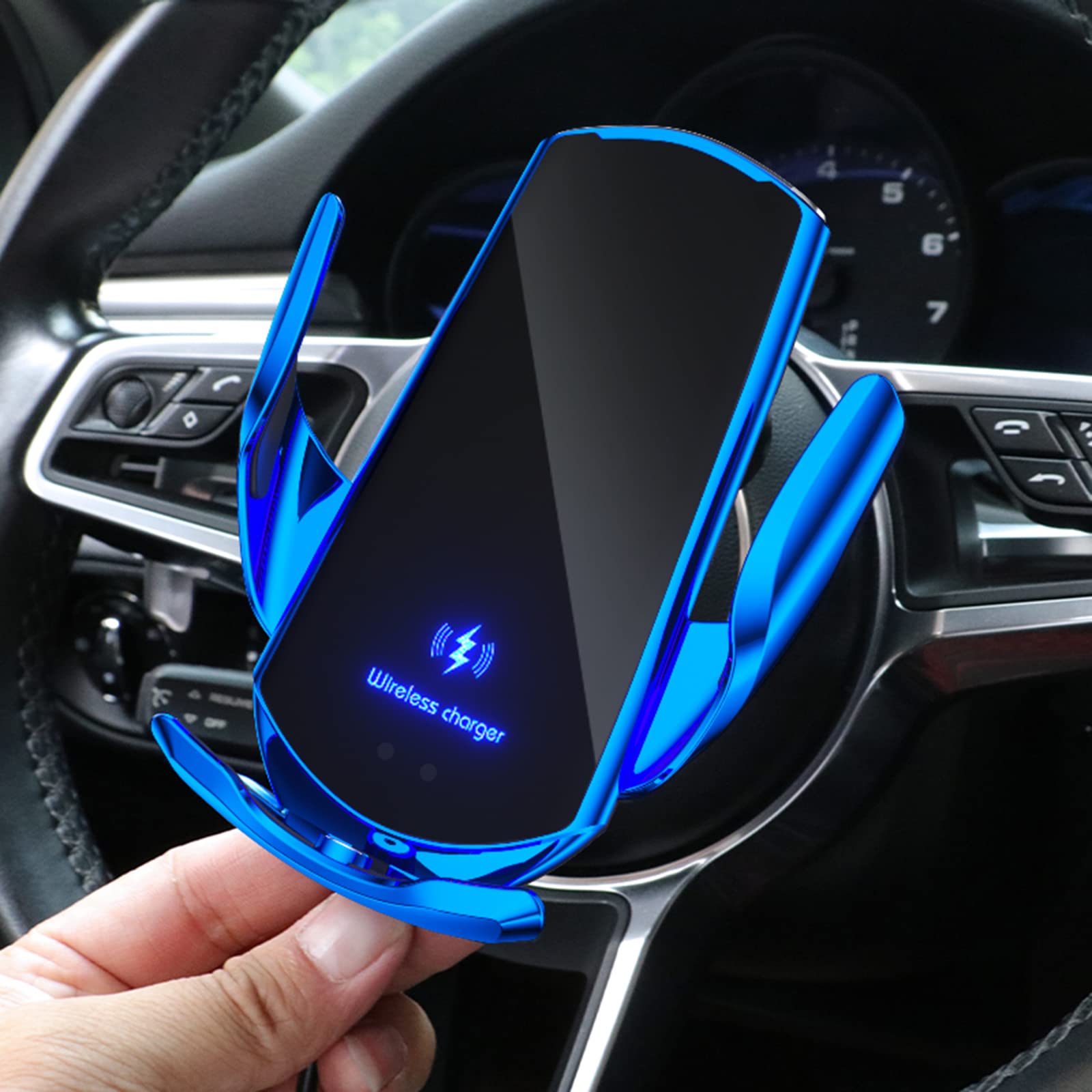 Wireless Car Charger Automotive Electric Induction 15W Wireless Charger Car Vent Mount Bracket Fast Charging Auto-Clamping Car P