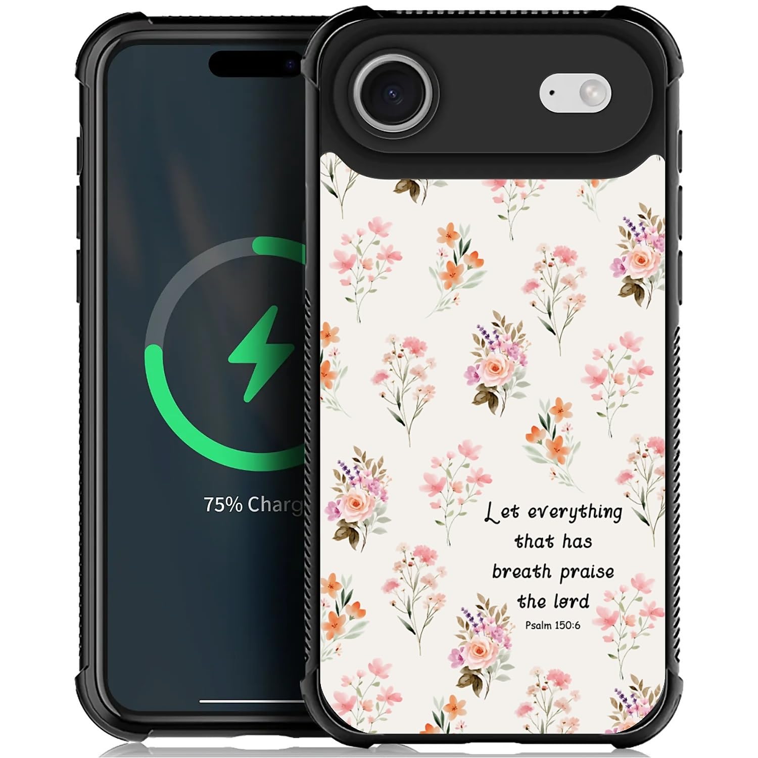 Deaorew for iPhone 17 Air Case | Compatible with MagSafe | Classic Slim Cover Design | Flowers Bible Scripture