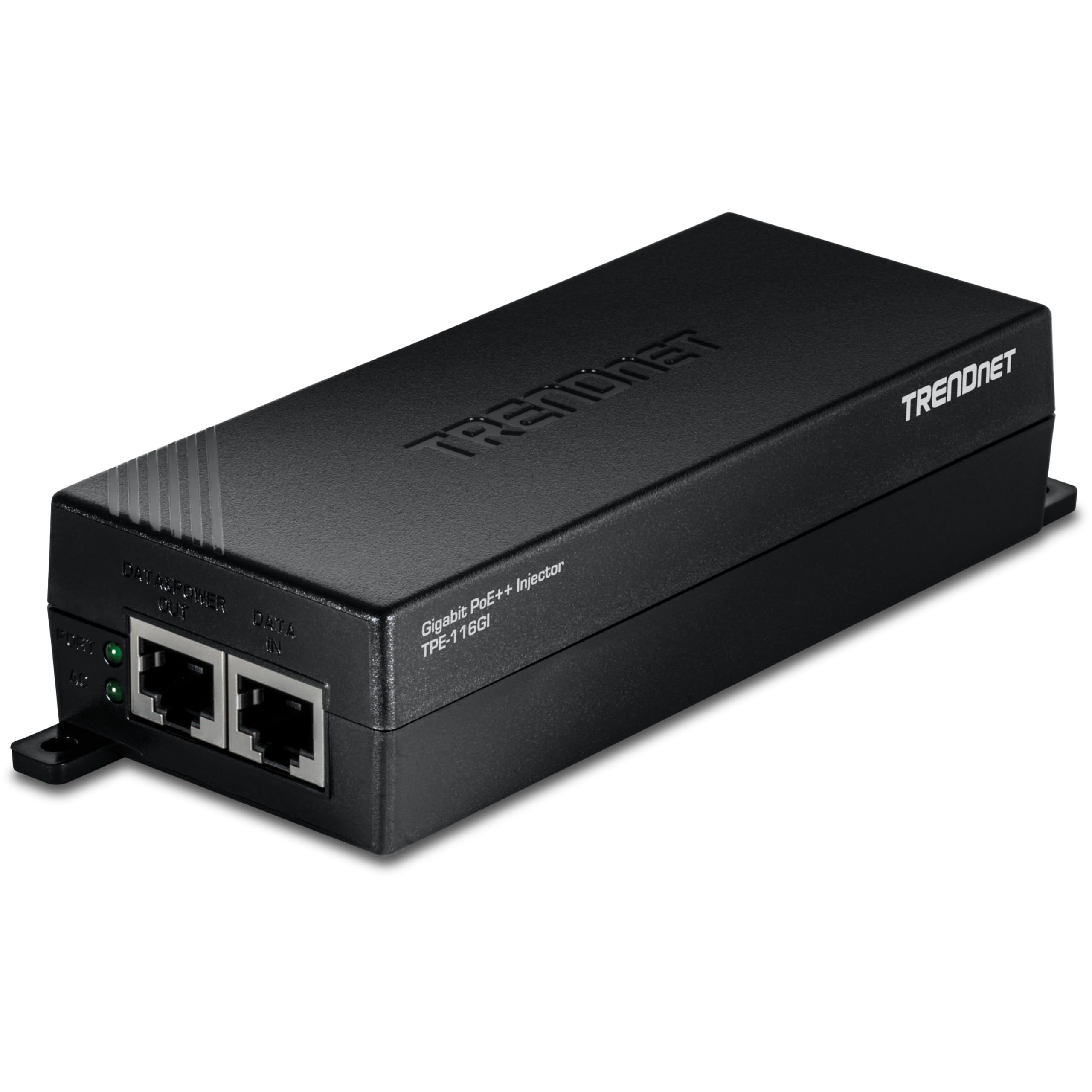 TRENDnet Gigabit PoE++ Injector, TPE-116GI, Supplies PoE (15.4W), PoE+ (30W), or PoE++ (60W), Network A PoE Device Up to 100m(32