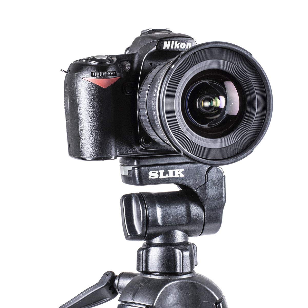 Slik U8800L Compact Lightweight Folding Aluminum Travel Portable Dslr/Slr Video/Camera Tripod With 3 Way Pan Head For Canon Nikon Sony Cameras With Carry Case   Black (612 051)