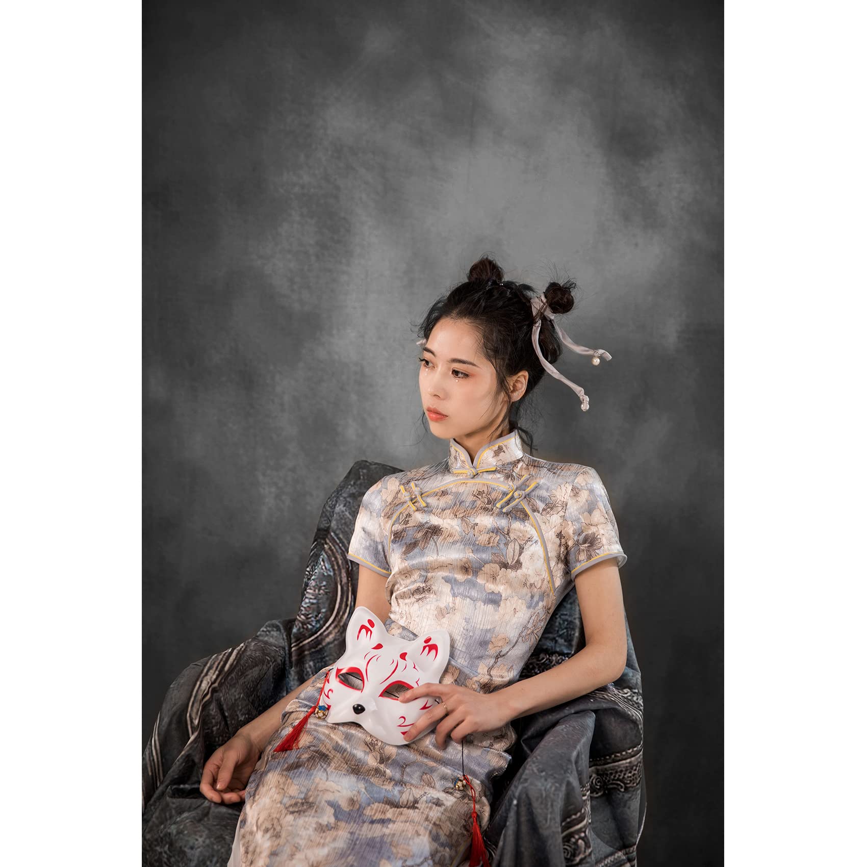 Kate 5X7Ft Gray Texture Backdrop Gray Purple Abstract Portrait Headshot Backgrounds For Photoshoot, Photo Video Studio Prop