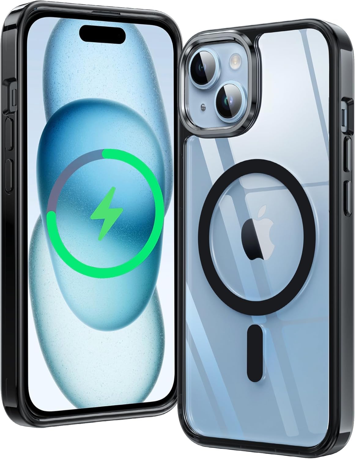 Fntcase For Iphone 15 Plus Phone Case: Magnetic Clear Military Grade Shockproof Anti Yellowing Slim Phone Cover, Protective Rugg