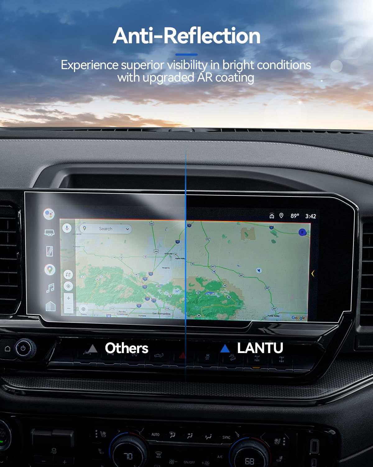 Lantu 2 Pack Silverado Screen Protector For 2022 2024 Gmc Sierra&Chevrolet Silverado 1500&2024 Chevy Silverado/Sierra 2500Hd 350