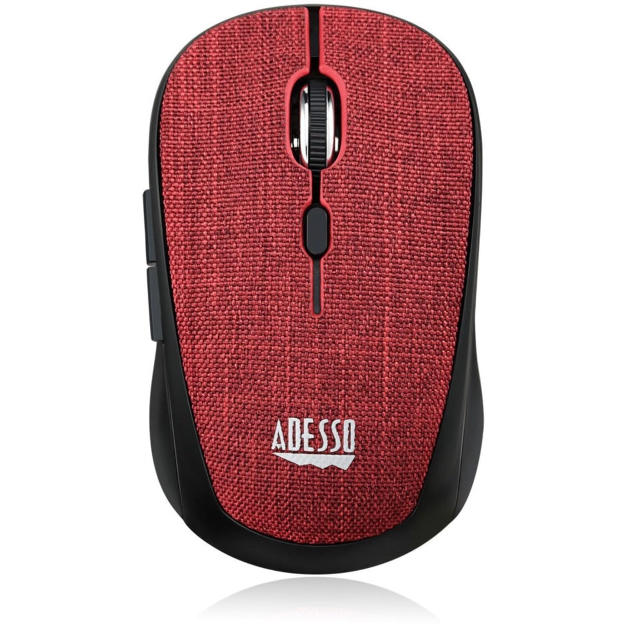 Adesso Imouse S80R 2.4Ghz Fabric Wireless Red Fabric Mini Optical Mouse, 5 Button, Red