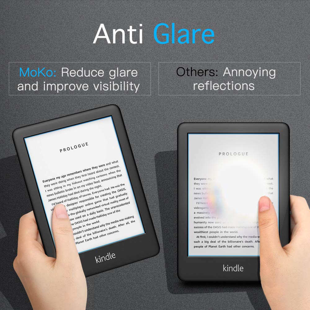 MoKo 2 Pack Antiglare Screen Protector for 6' All New Kindle 11th Generation 2024/2022, Kindle 10th Generation 2019, Full Coverage Premium PET Protective Film Matte Screen Protector