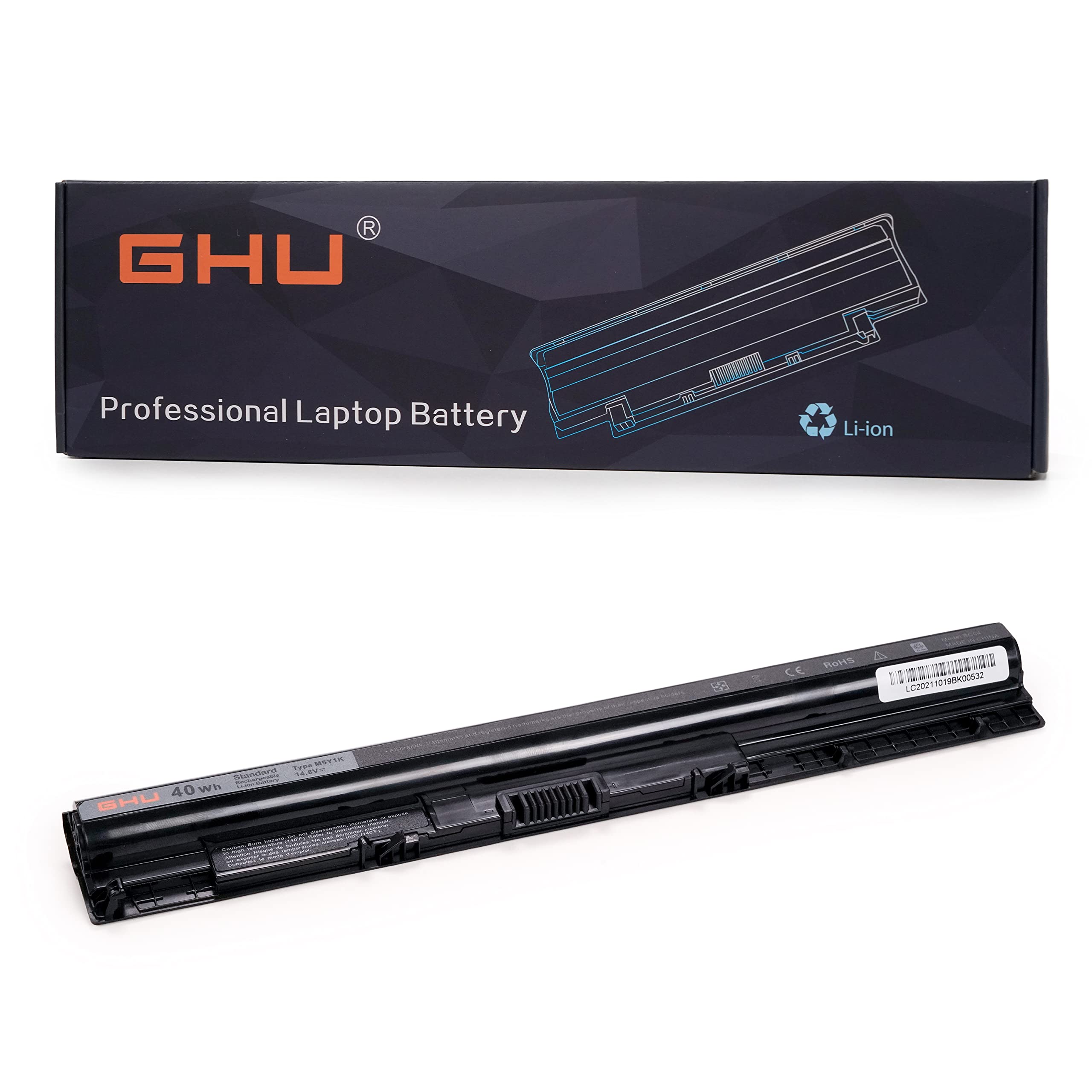 Ghu New 40 Wh Replacement Battery For M5Y1K Hd4J0 Compatible With Dell Inspiron 15 5000 3000 Laptop 3551 3552 3567 5458 5551 555