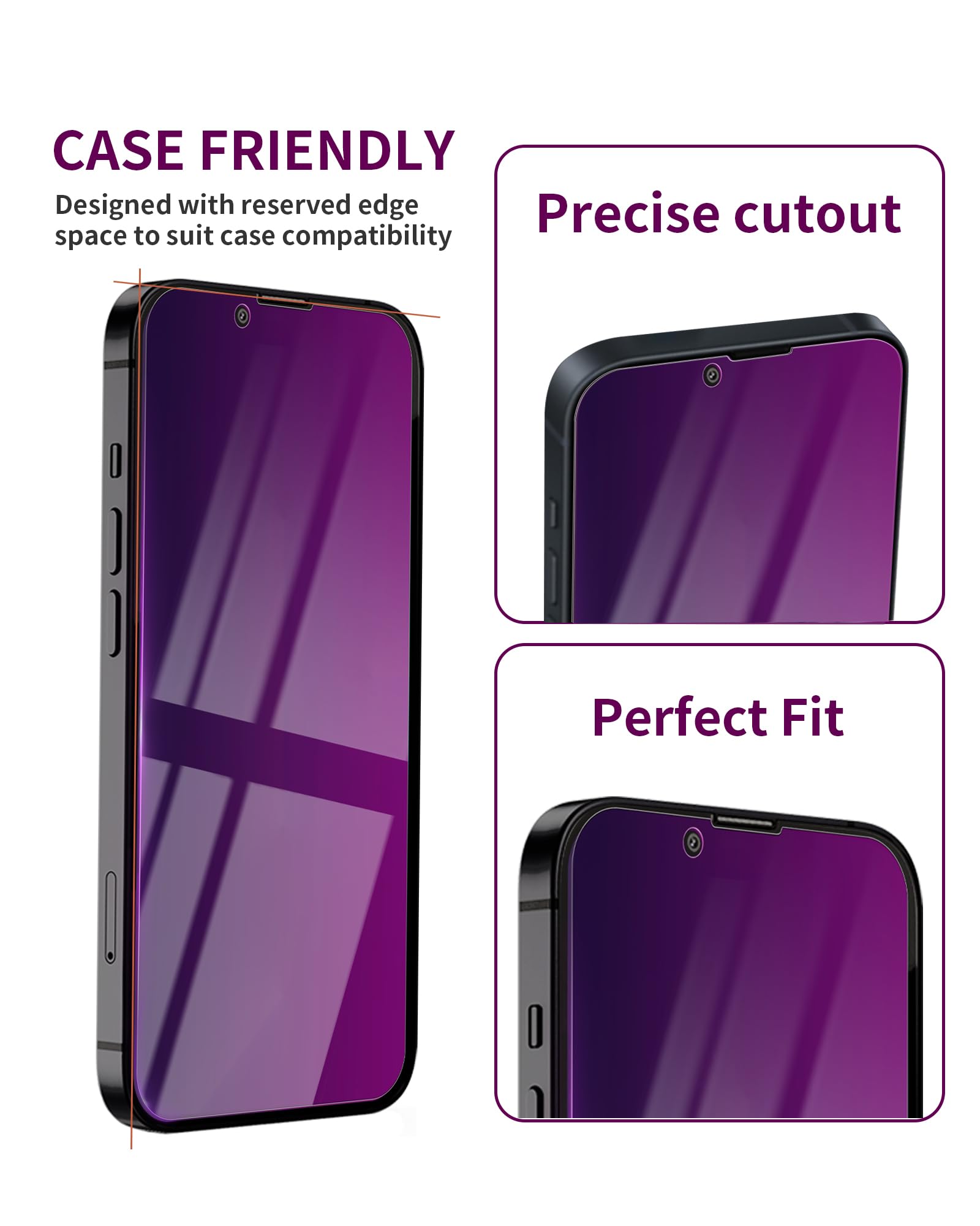 Ifaeveus 2 Pack Privacy Screen Protector For Iphone 13 Pro Max/14 Plus Tempered Glass For 13 Promax 6.7Inch Private Saver Anti S