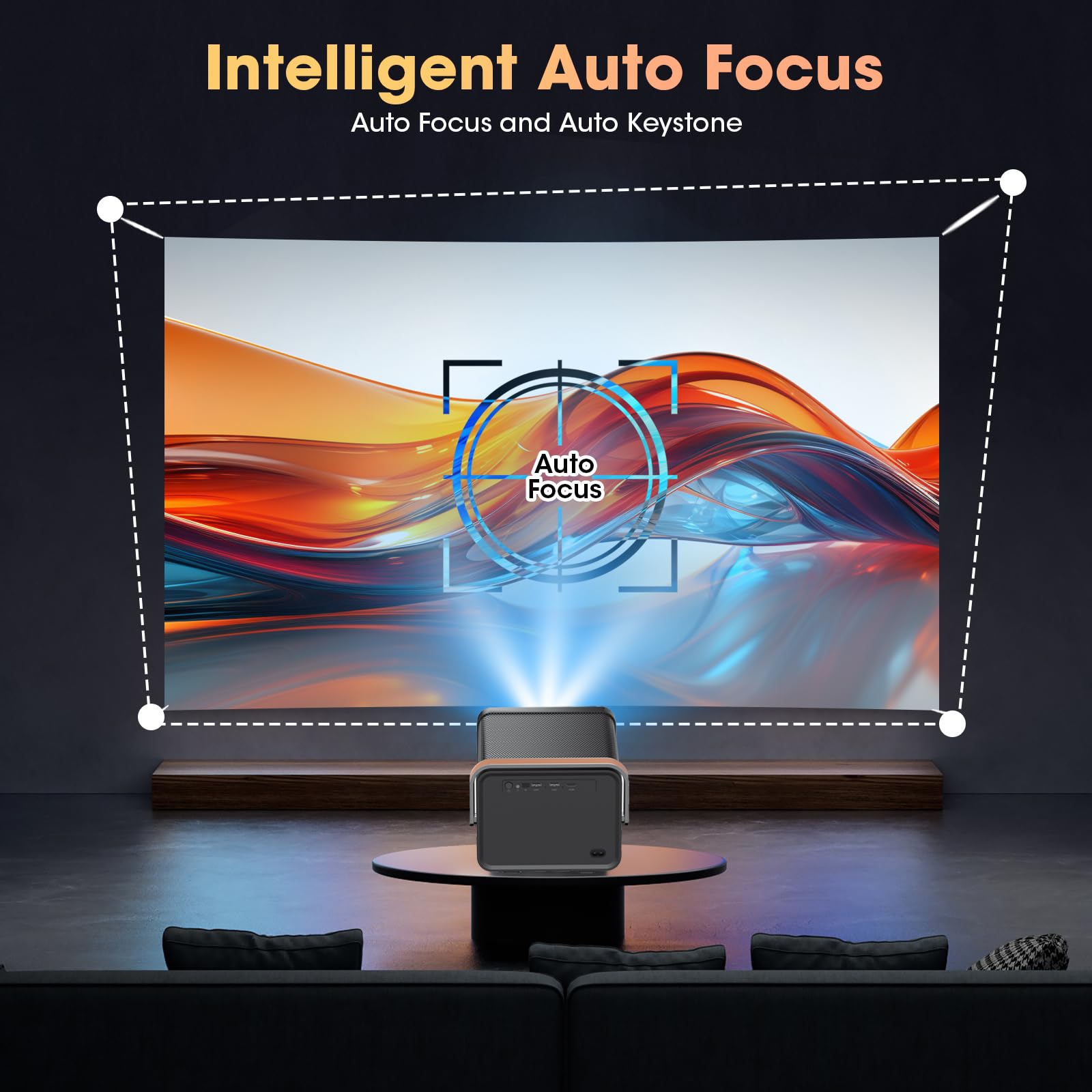 Weelikeit Projector, Mini Portable Projector 1080P Hd 4K Support, Home Theater Movie Projector With 5G Wifi 6 And Bluetooth, Out