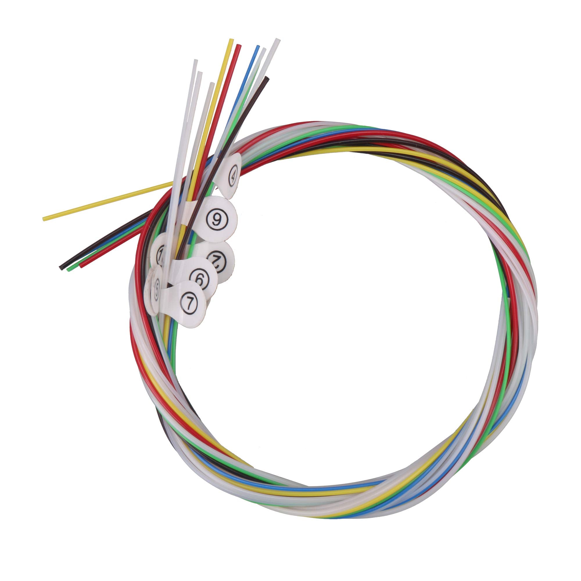 Bstinay Multicolor Lyre Harp Nylon String Set for 10 String Lyre Replacement Accessory