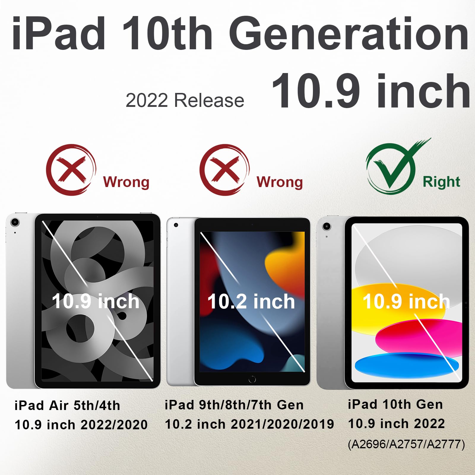 Wesorol For Ipad 10Th Generation Case 10.9 Inch 2022, Heavy Duty Case For Ipad Case 10Th Gen With Screen Protector Shoulder Stra