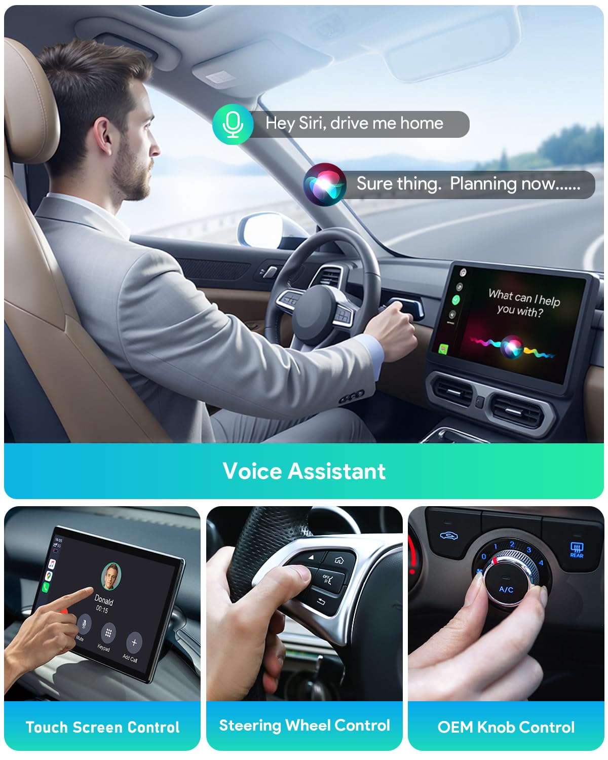 Fahren Wireless Carplay Adapter For Iphone, Support Netflix/Youtube/Tf Card, Mini Android Auto Wireless Adapter For Car, Plug An