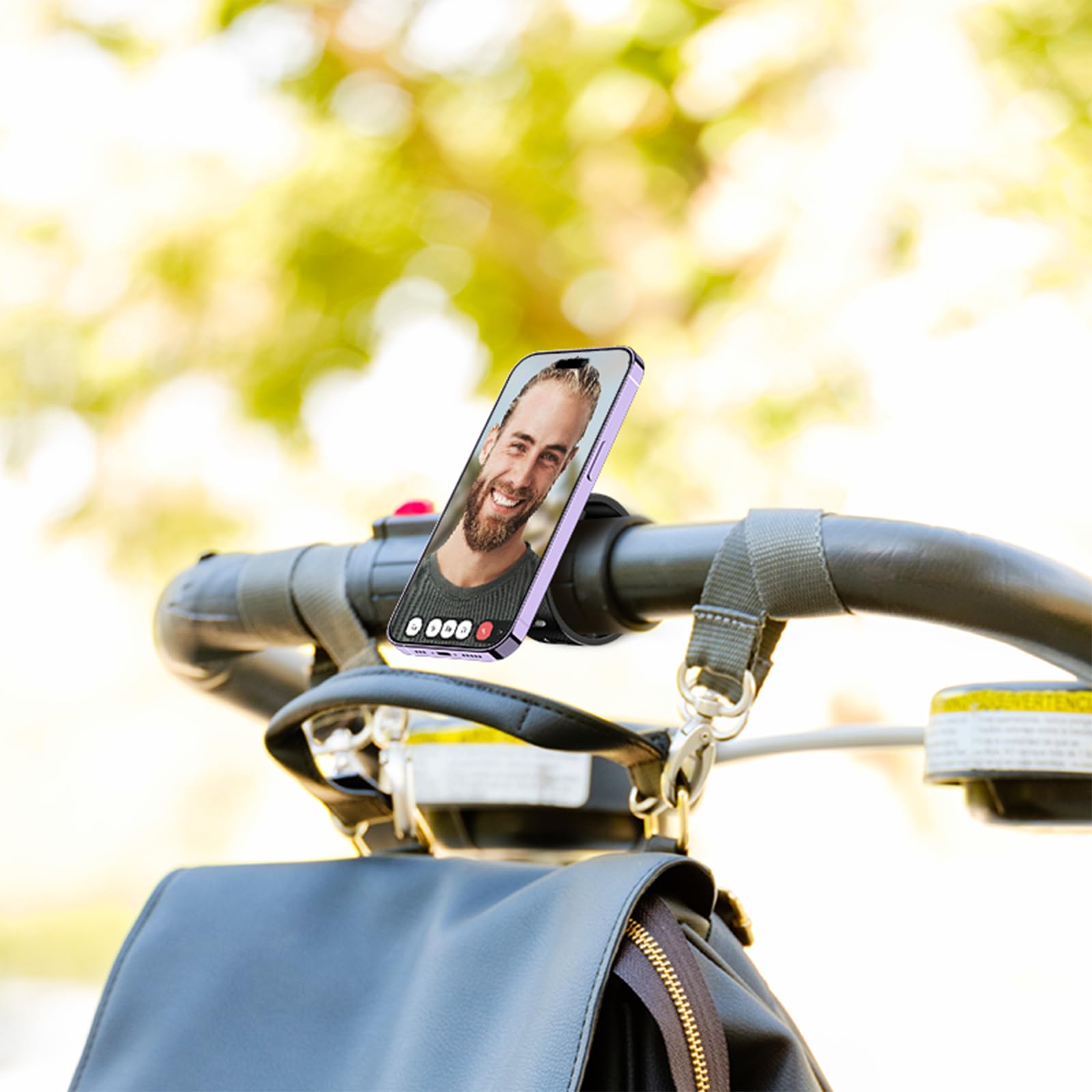 Moofit Magnetic Phone Holder, Magnet Fitness Phone Mount Accessory For Gym, Fitness Bikes, Workout Equipment, Stroller And Cart