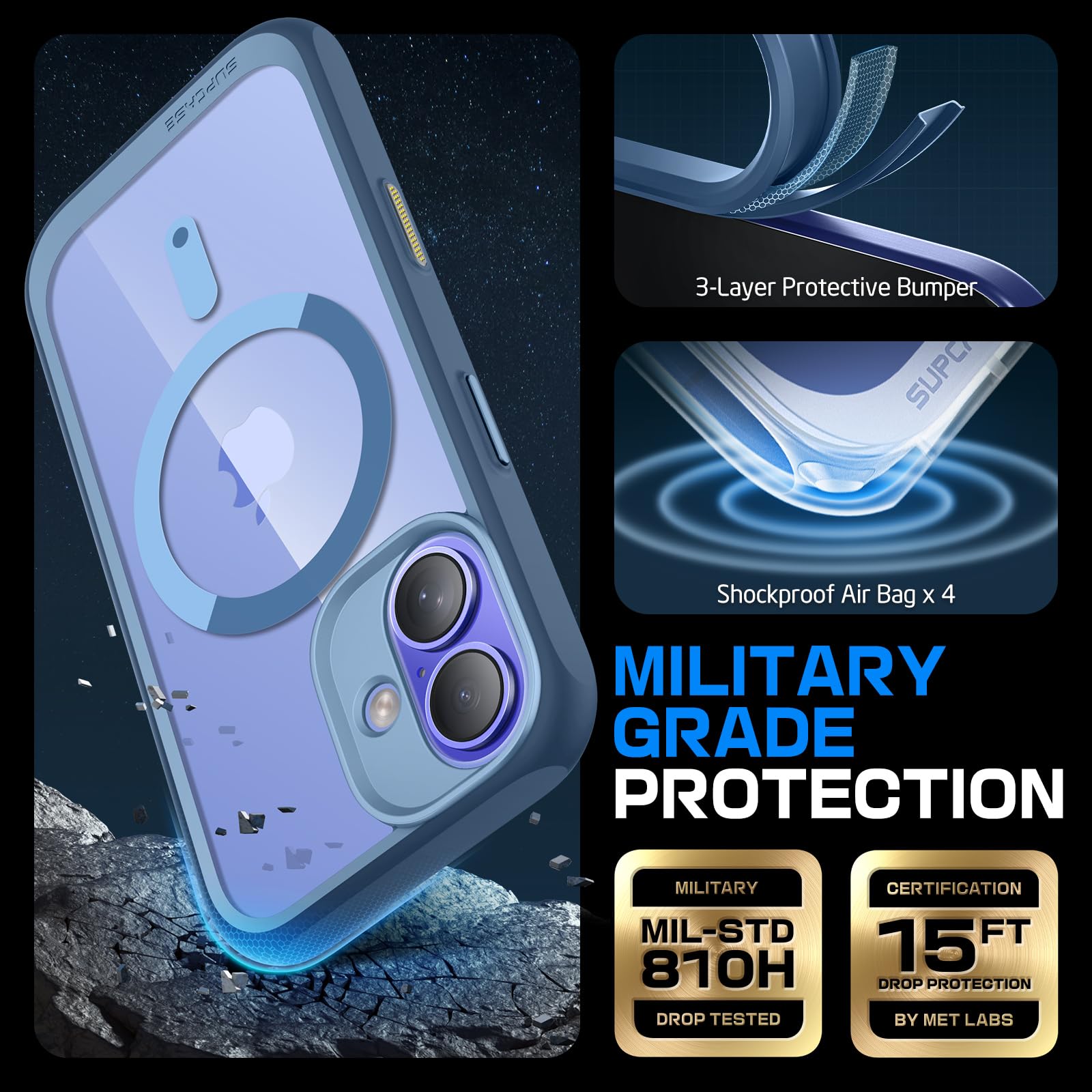 Supcase For Iphone 16 Case With Camera Control Capture Button (Unicorn Beetle Mag), [Compatible With Magsafe] Slim Shockproof Pr