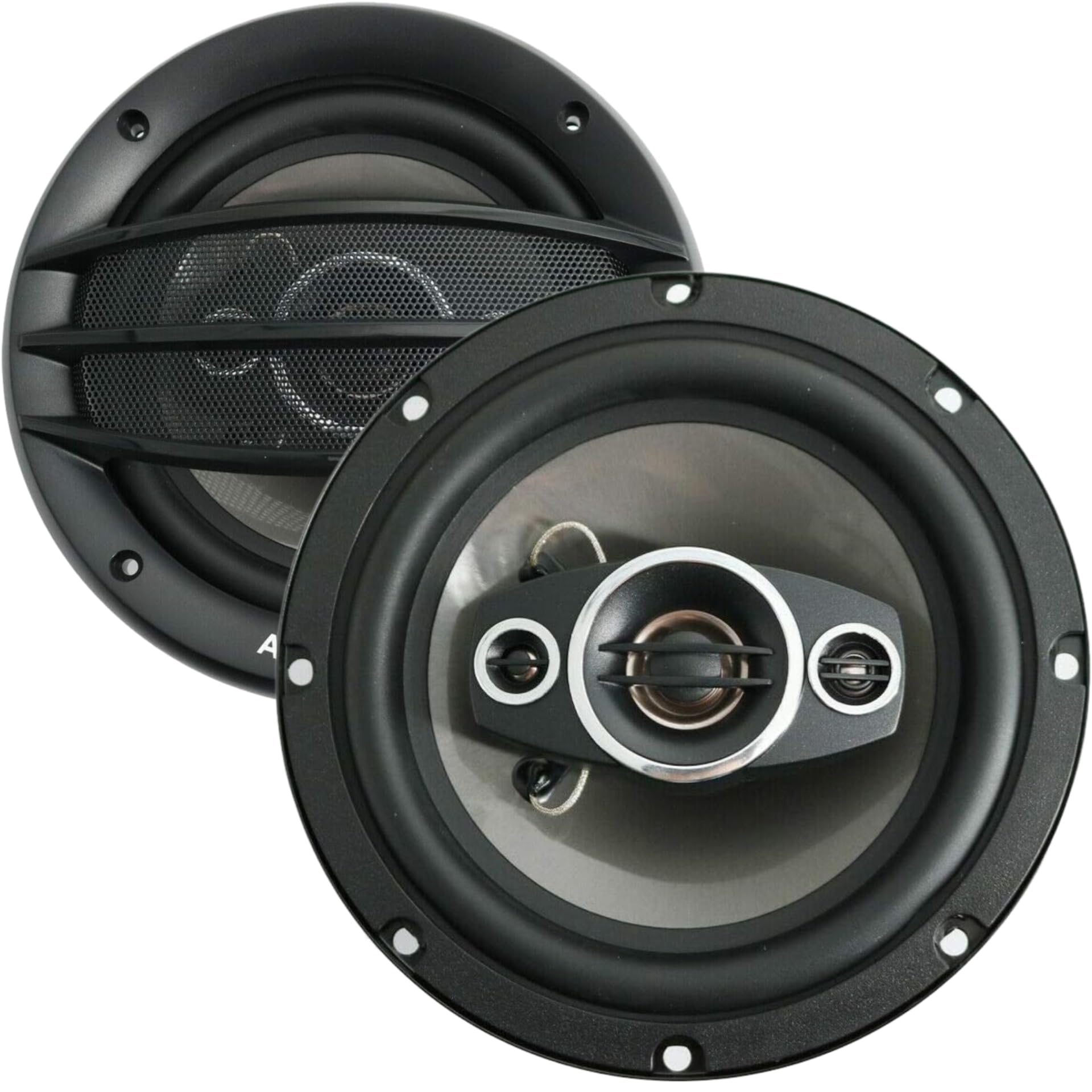 2X Audiobank AB-630 400 Watts Power Handling 6.5-Inches 4-Way Car Audio Stereo Coaxial Speakers with Frequency Response: 65-2000