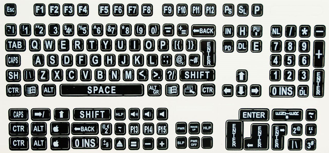 Viziflex Large Print Keyboard Stickers (Ktsb)