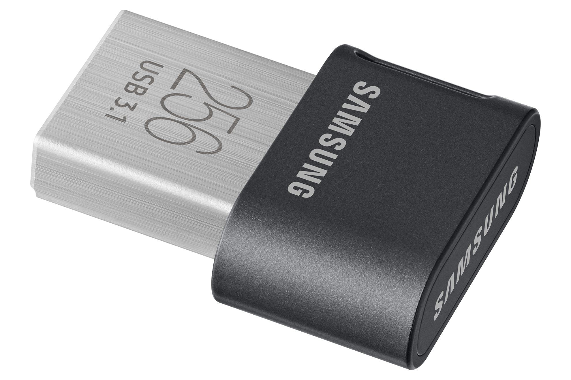 Samsung Fit Plus Usb Flash Drive Type A, 256Gb, 400Mb/S Read, 110Mb/S Write, Compact Usb 3.1 Flash Drive With Key Ring, Gray, Mu