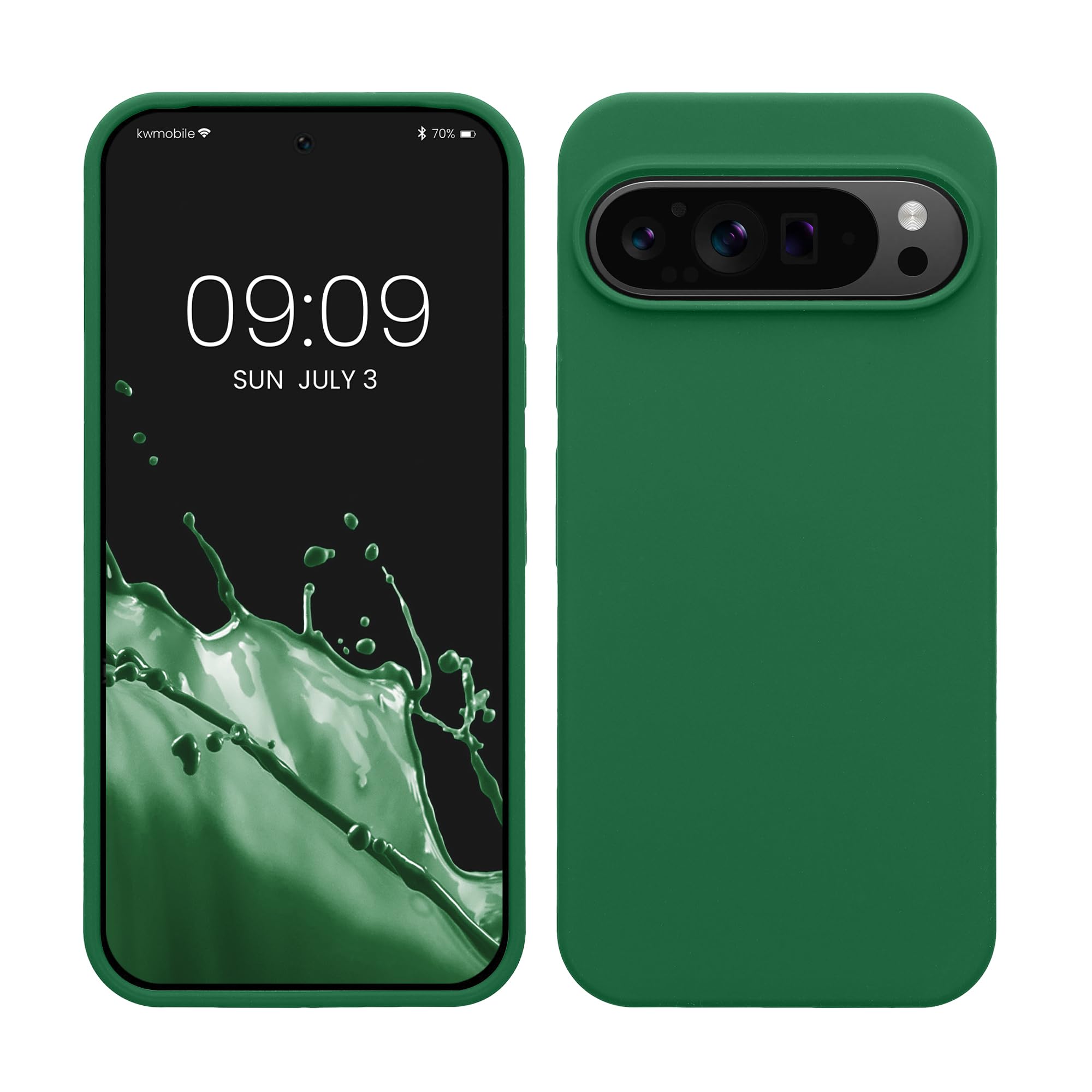 kwmobile Case Compatible with Google Pixel 9 Pro XL Case - TPU Silicone Phone Cover with Soft Finish - Pixie Green