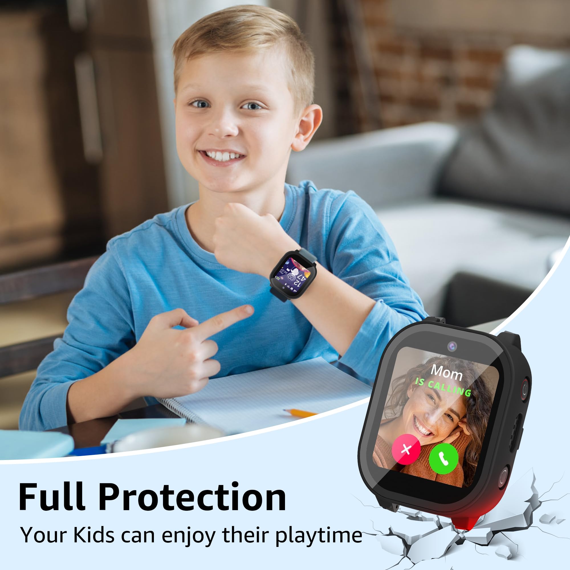 Tiorecime 2 Pack Case For Cosmo Jrtrack 3 And 4 Smart Watch With Tempered Glass Screen Protector, Shockproof Hard Pc Bumper, Scr