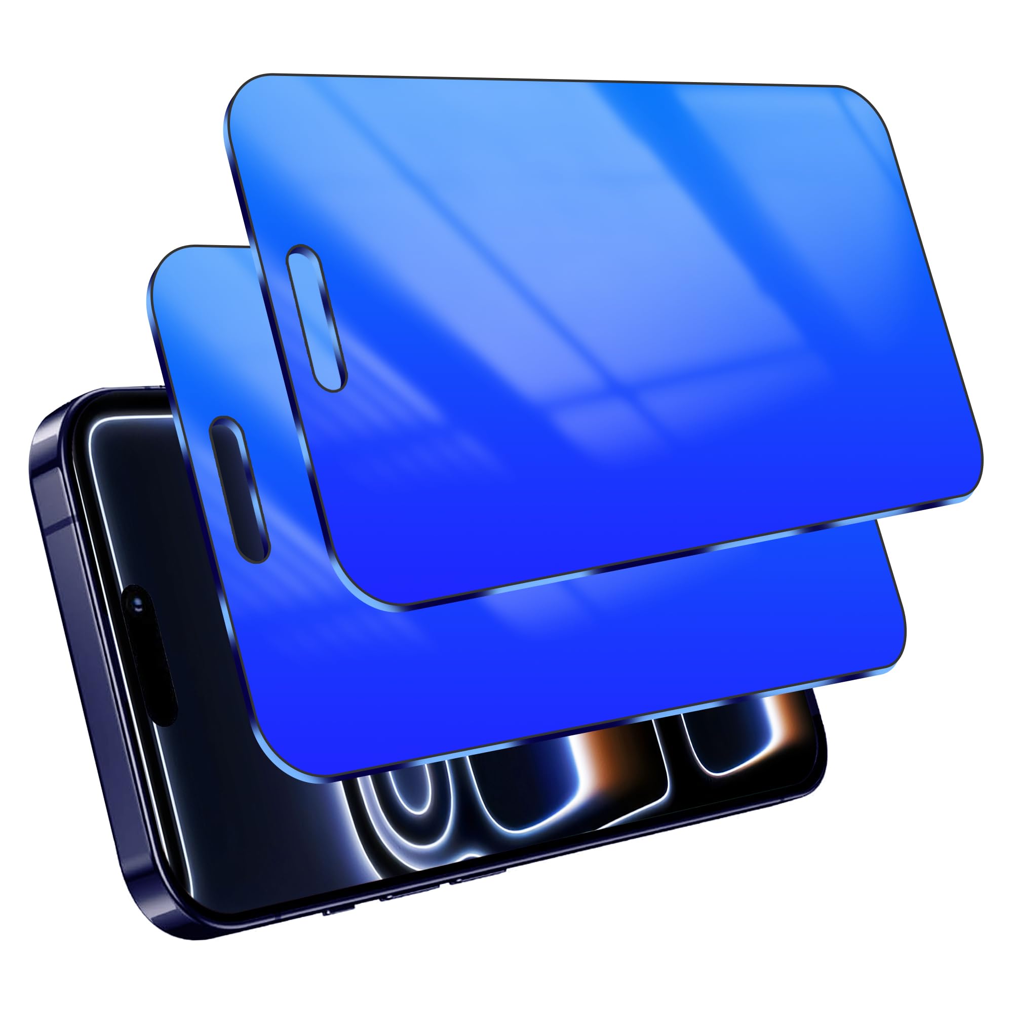 Westillux 2 Pack Privacy Screen Protector for iPhone 17 Pro Gradient Colorful for iPhone17 Pro Tempered Glass Anti-Spy Full Cove
