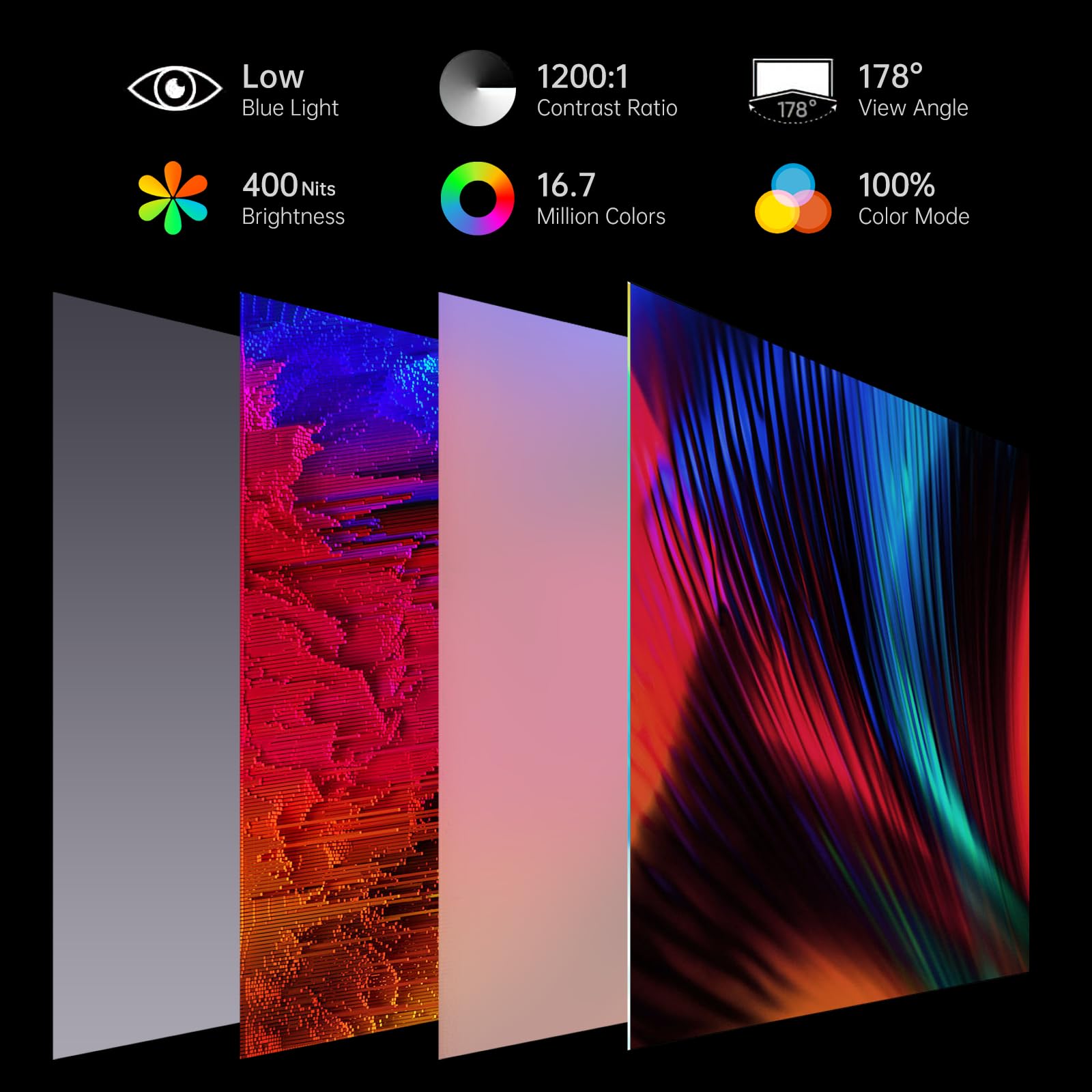 Forhelp True 4K Portable Monitor - 15.6Inch Uhd 3840  2160 100% Srgb Usb-C Hdmi External Second Monitor Portable Ips Screen Comp