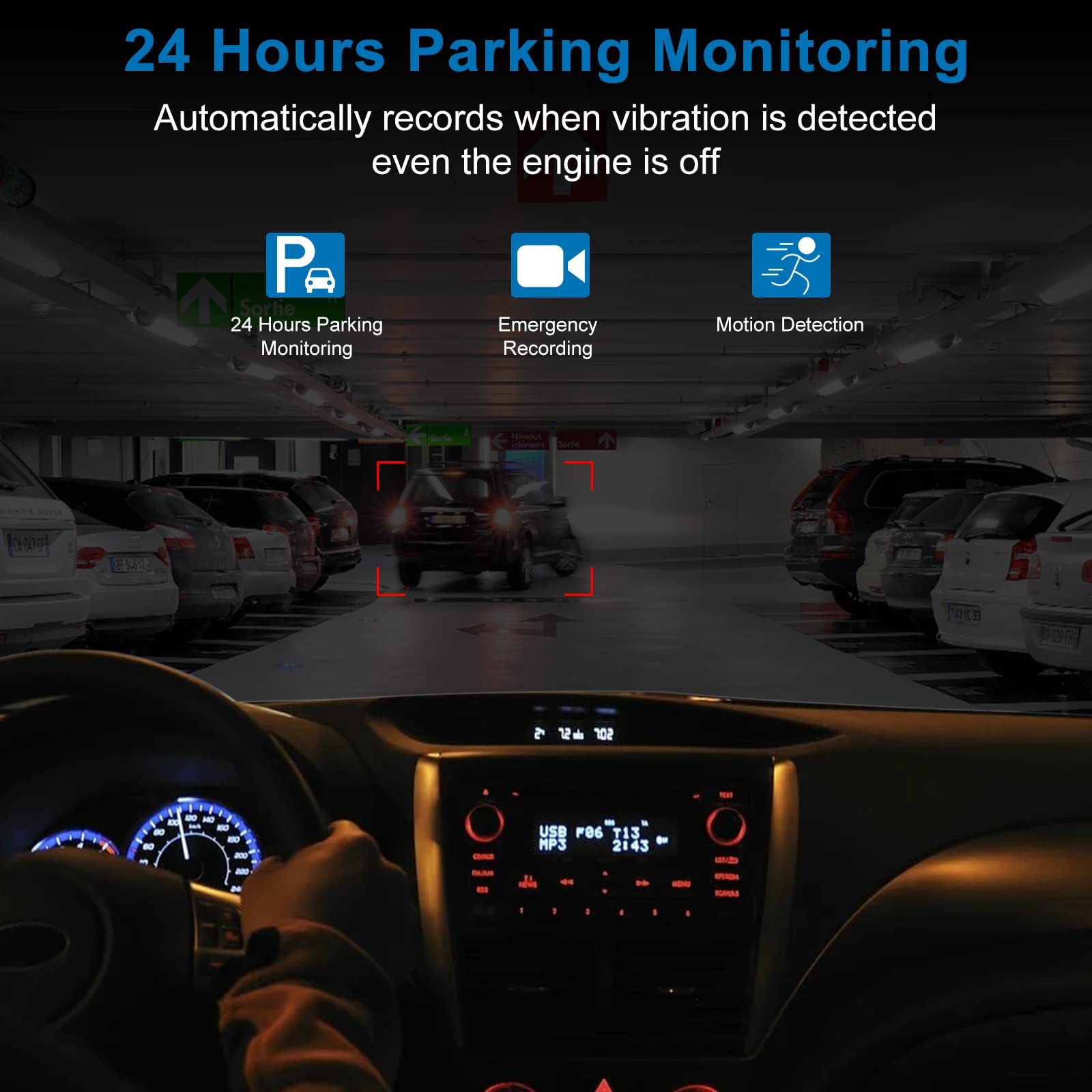 Avokadol Dash Cam Front And Rear,Dual Car Camera With 32G Sd Card 4''Ips Touch Screen,1080P Dashboard Camera For Cars & Trucks,W