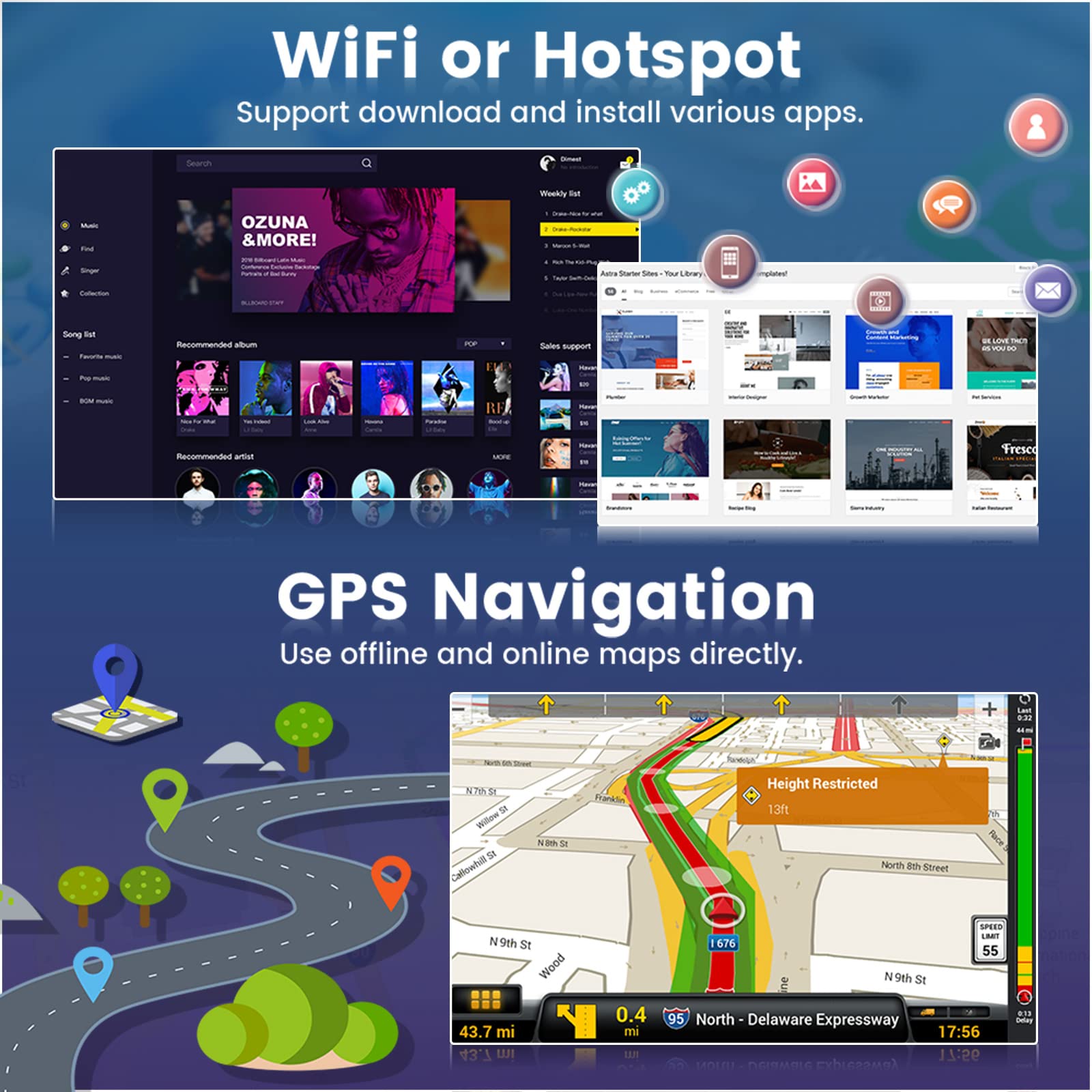 Roinvou 2+32G Android Carplay Stereo For 2010 2015 Toyota Prius Radio(Lhd), 9'' Touch Screen In Dash Gps Navigation With Built I