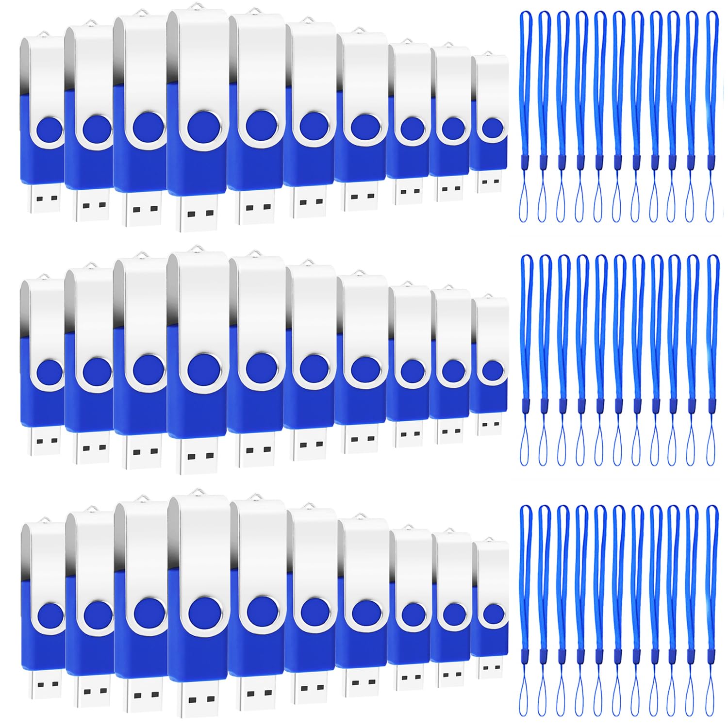 Eastbull 200 Packs Of 4Gb Bulk Flash Drives, Flash Drives Pack 4Gb Usb Drives Bulk Swivel Usb2.0 Thumb Drives Bulk With Strings