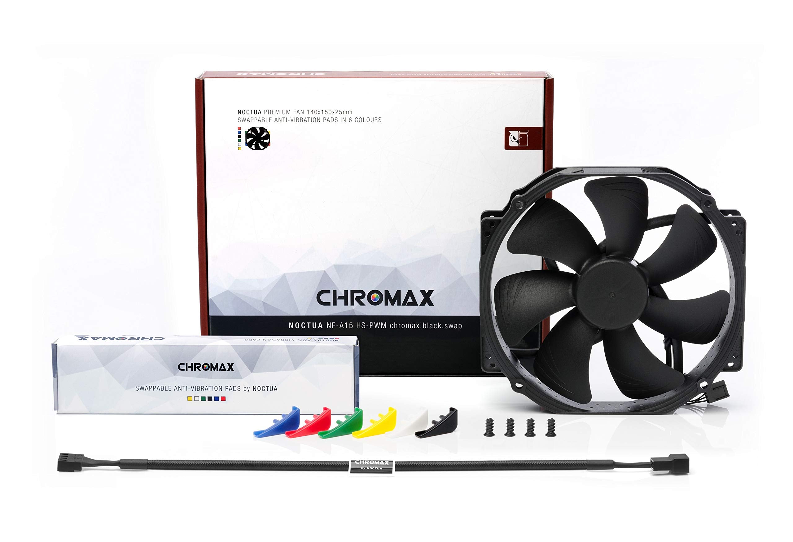 Noctua Nf-A15 Hs-Pwm Chromax.Black.Swap, Premium Quiet Fan, 4-Pin (140Mm, Black)