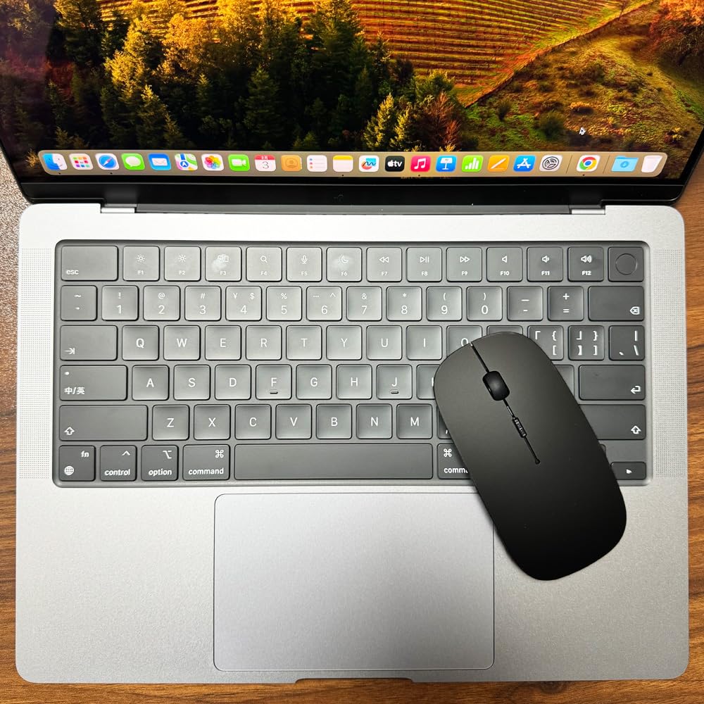 Klo Rechargeable Bluetooth Mouse For Macbook/Macbook Air/Pro/Ipad, Wireless Mouse For Laptop/Notebook/Pc/Ipad/Chromebook (Black)