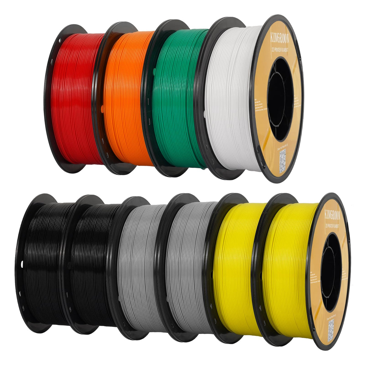 Kingroon 3D Printer Rapid PETG Filament Bundle 1.75mm,Dimensional Accu ...