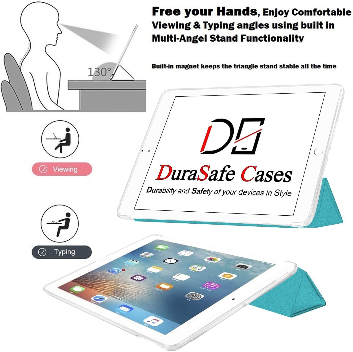 Durasafe Cases For Ipad 2Nd 2011 3Rd 4Th Gen 2012 9.7 [Ipad 4 Ipad 3 Ipad 2 Old Model ] A1458 A1416 A1395 Mc705Ll/A Md328Ll/A Li