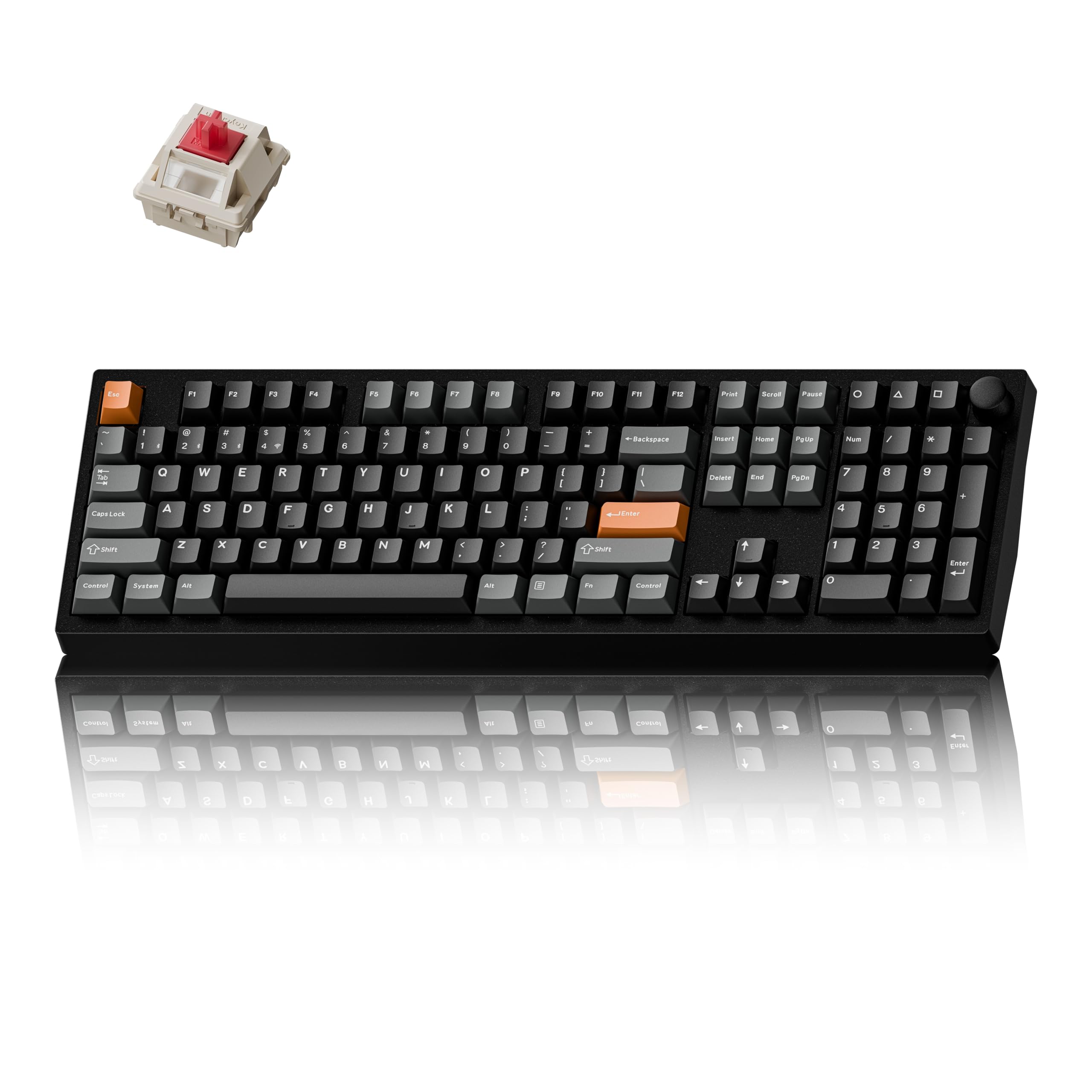 Keychron P6 Ultra 8K Polling Rate FullSize Aluminum Wireless Mechanical Keyboard, 2.4 GHz/Bluetooth/Wired Custom RGB, HotSwapp