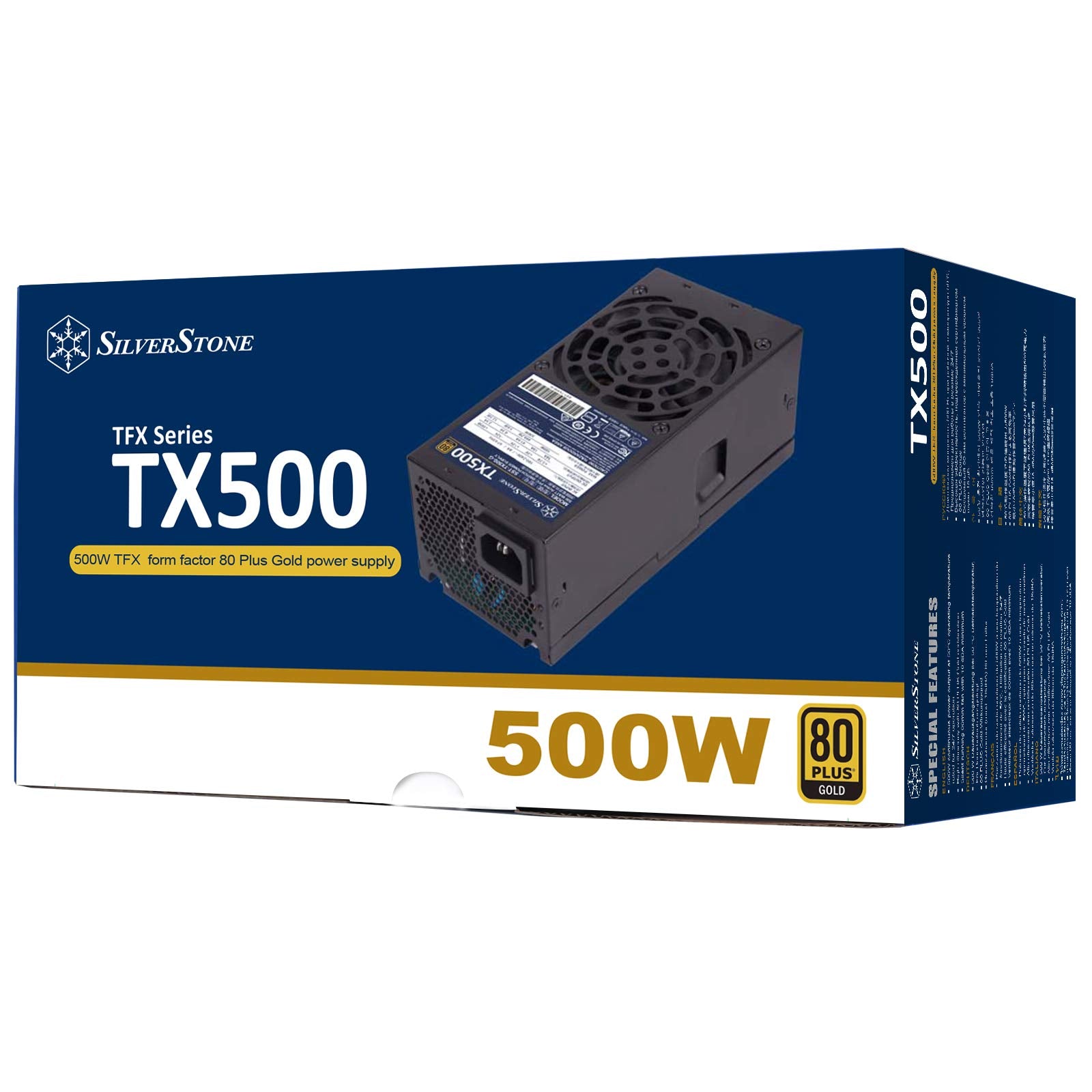 Silverstone Technology 500W Fixed Cable Tfx Power Supply 80 Plus Gold Tx500 G (Sst Tx500 G)