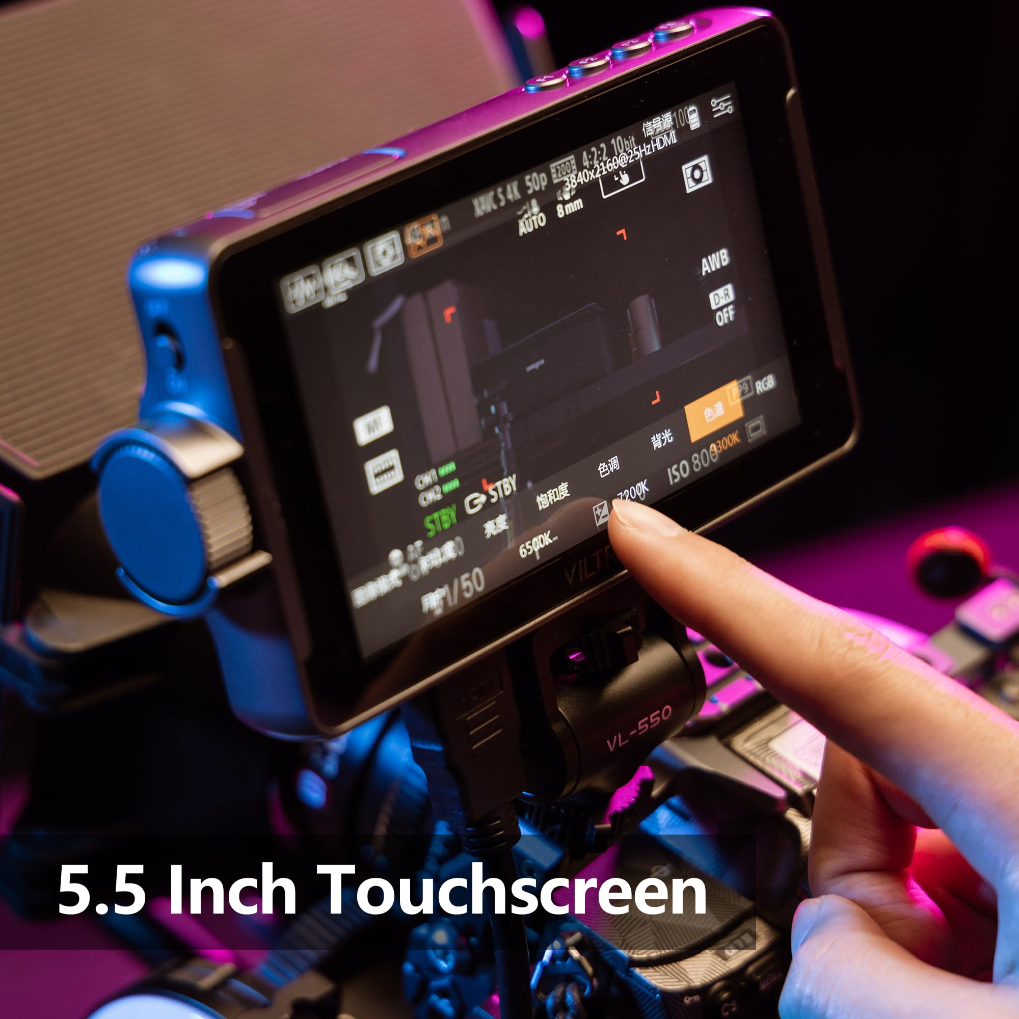 Viltrox 5.5 Inch 1200Nits 4Kp30 Hdmi Video Field Monitor, 10Bit Hdr Daylight Viewable 1920 X 1080 Portable Monitor Recorder, Hot