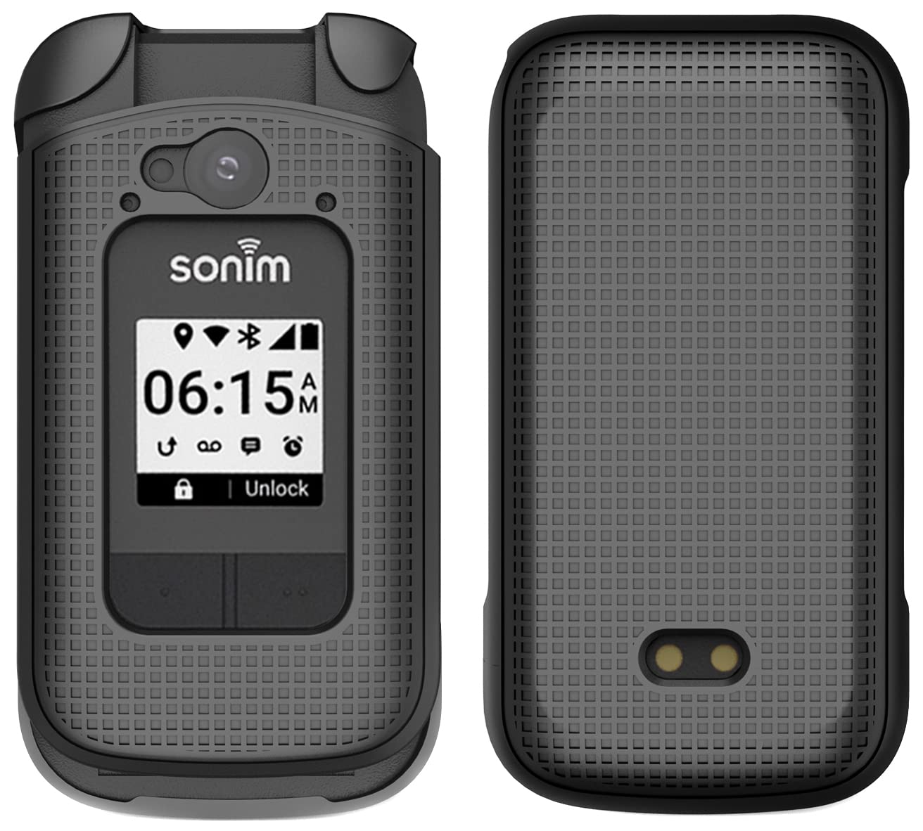 Nakedcellphone Case For Sonim Xp3 Plus Flip Phone, Slim Hard Shell Protector Cover For T Mobile/Verizon Xp3Plus Xp3900   Black