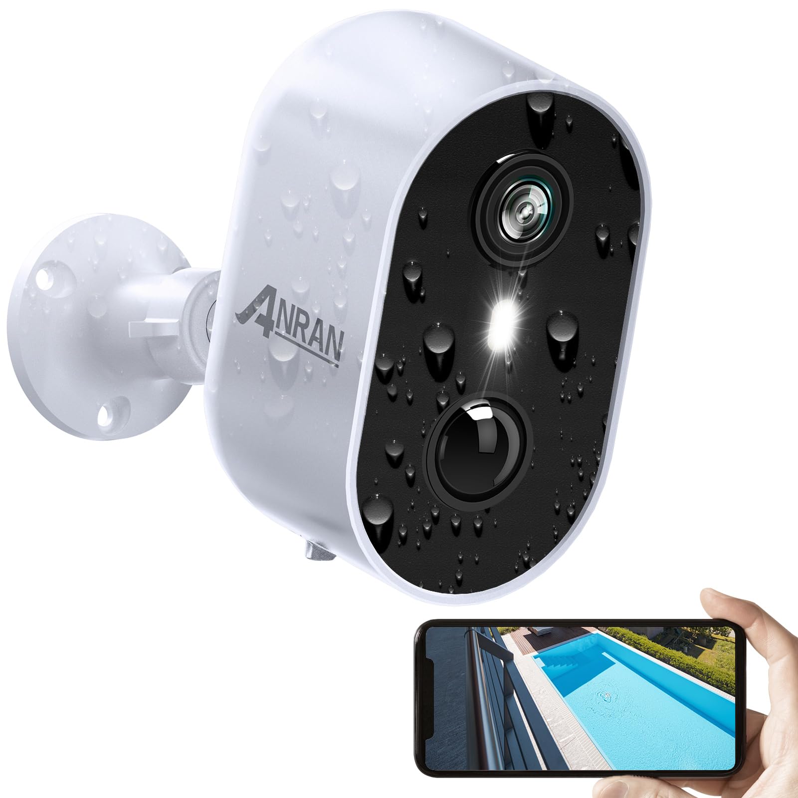 Anran 2K Security Cameras Wireless Outdoor, 3Mp Ai Motion Detection & Color Night Vision Home Security Cameras, Two Way Talk, Sp