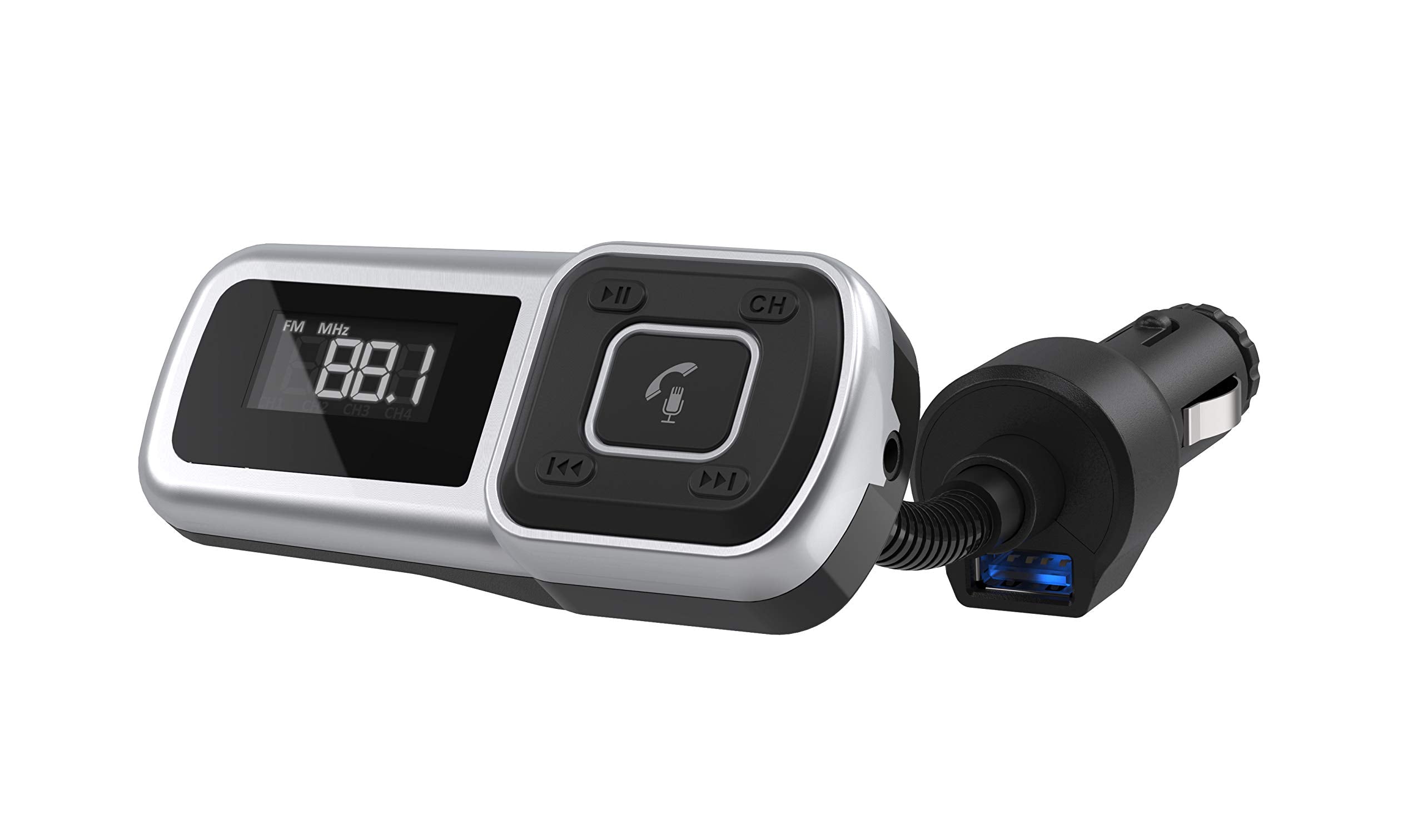 Scosche BTFMSR BTFREQ Universal Bluetooth Hands Free Car Kit with Digital FM Transmitter and 10 Watt USB Car Charger